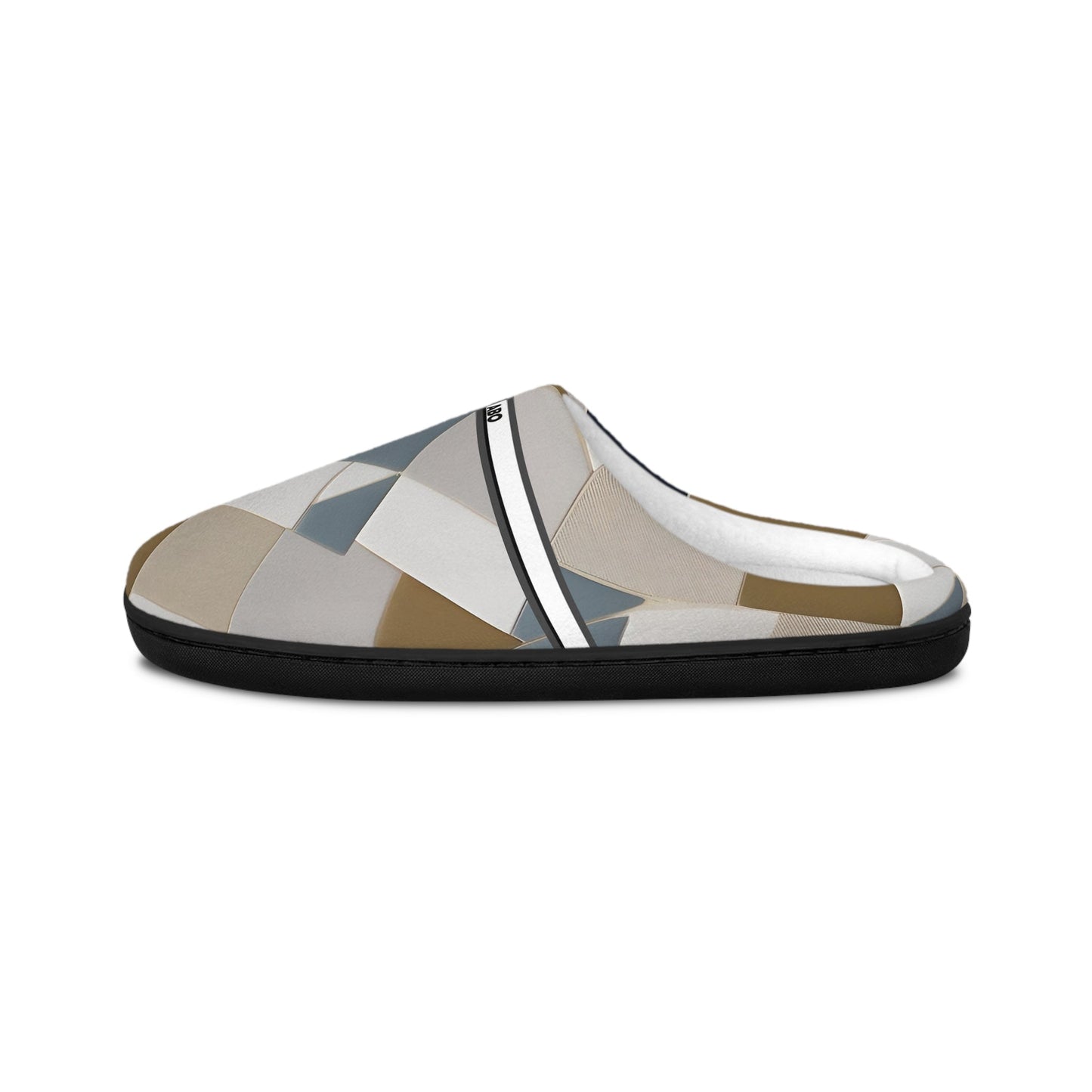 Geometric Neutral Women's Indoor Slippers — Modern Pattern Comfort Printify bakabo.club