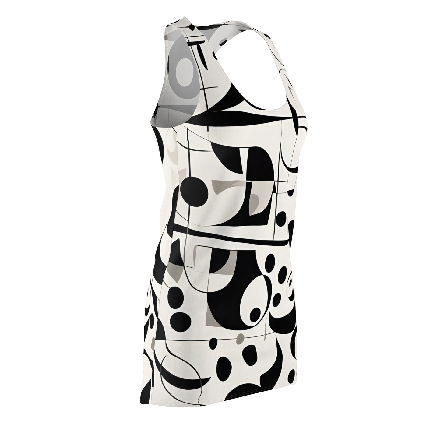 BKS Glyph Black White™ Racerback Dress