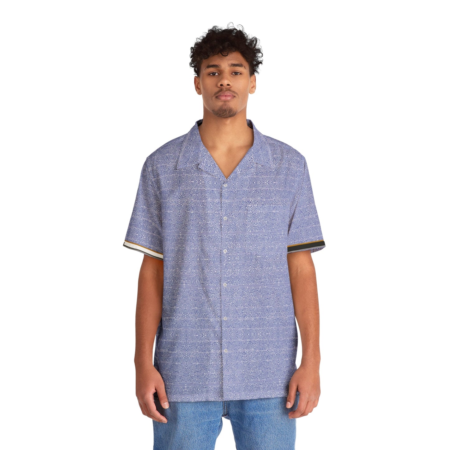 Lavender Textured Hawaiian Shirt — Casual Resort Button-Up for Men Printify bakabo.club