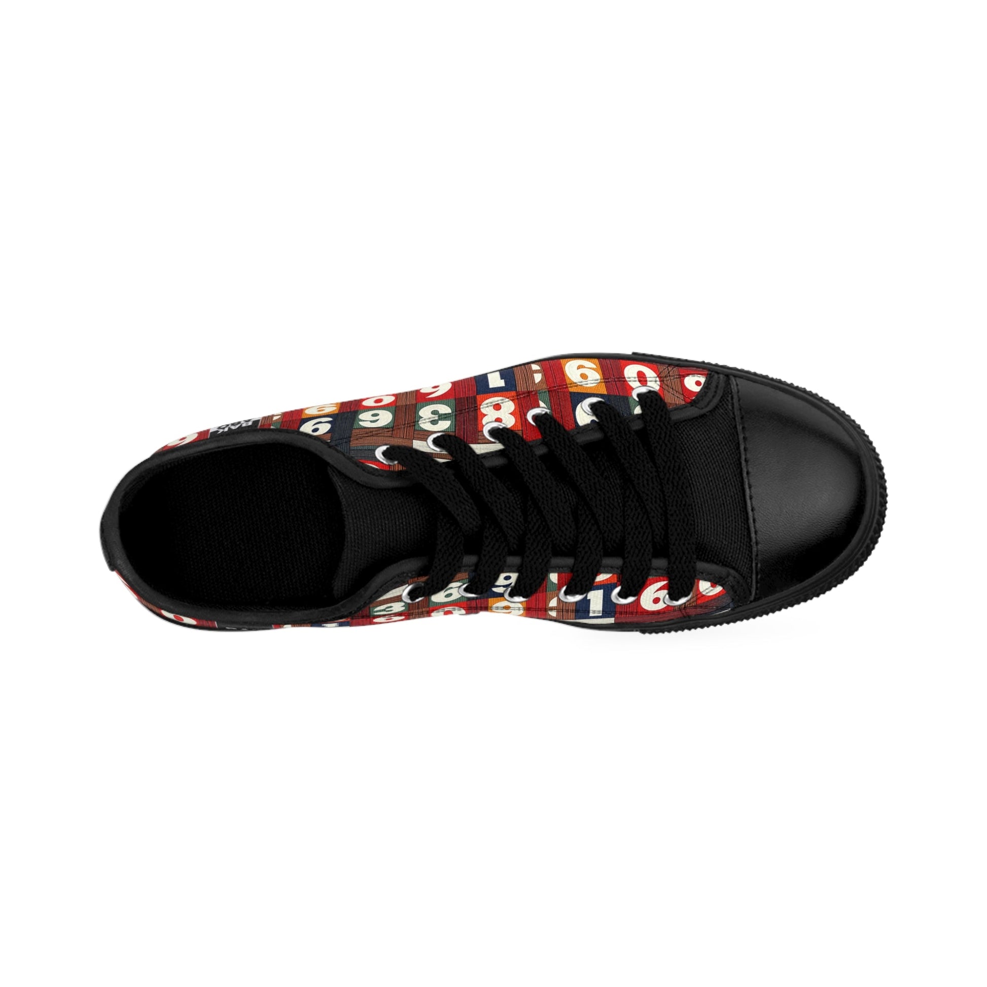 Retro Scoreboard Men’s Sneakers — Vintage Game Numbers Print Printify bakabo.club