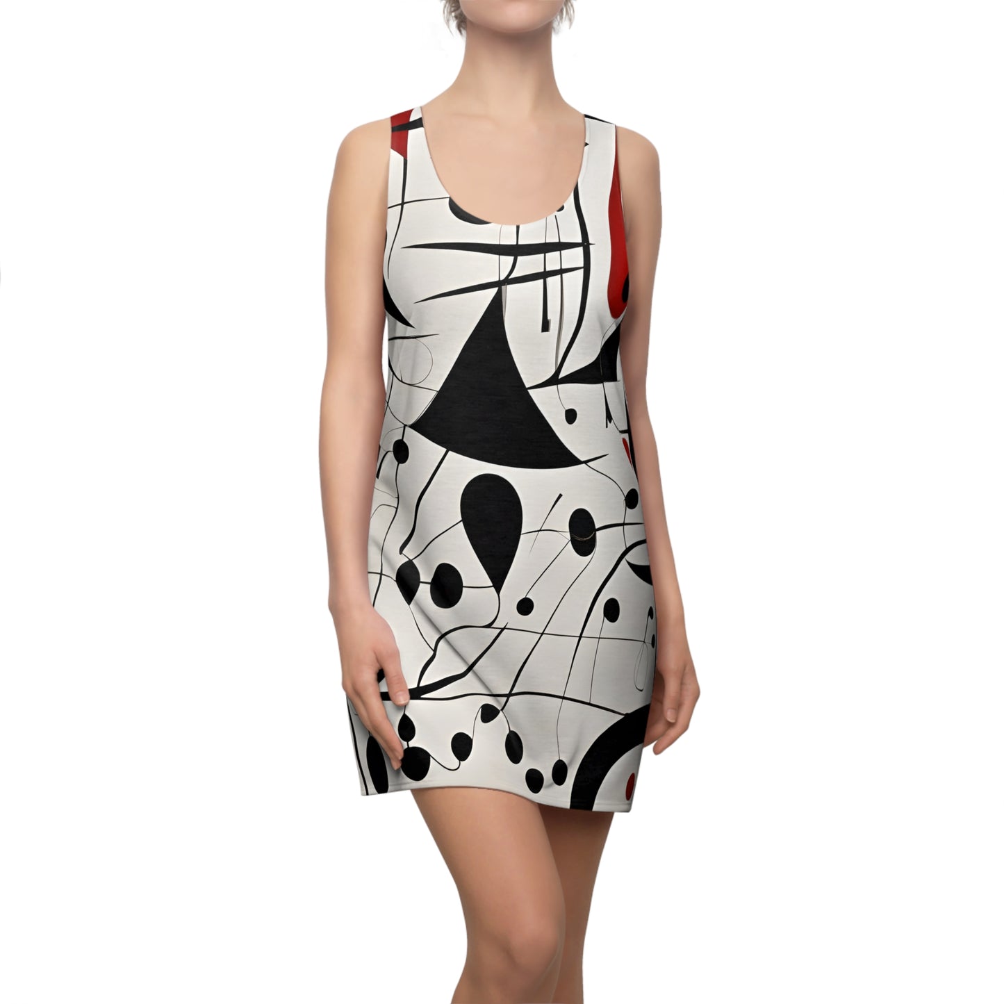 Monochrome Muse (BKS)⚫⚪Women's Cut Dress