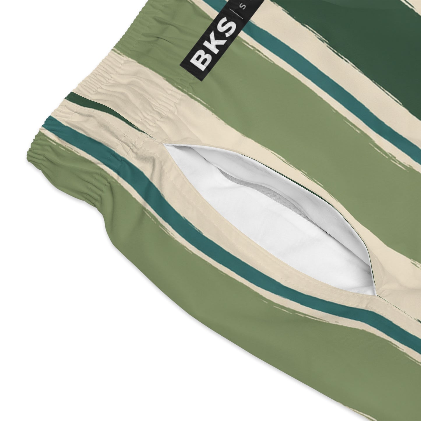 BKS Riviera Striped Green™ Swim Trunks