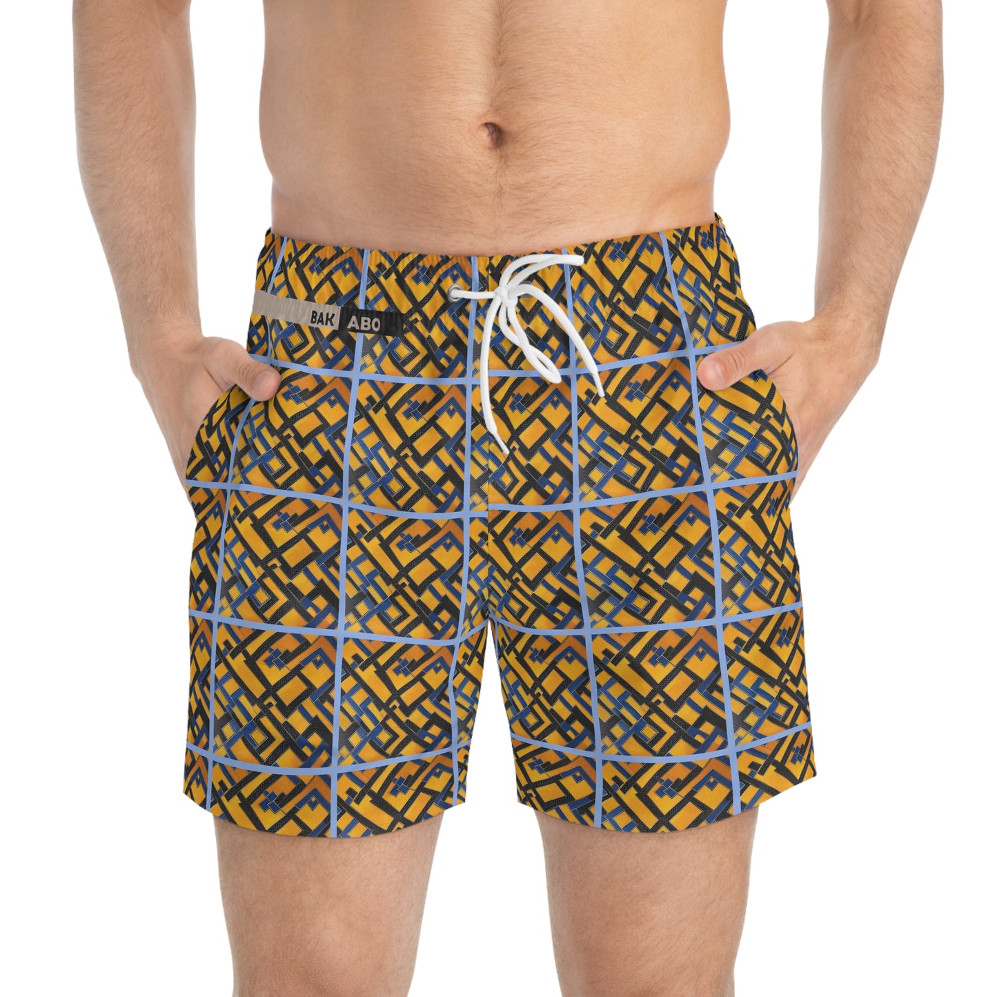 Convoluted square pattern (BKS)⏹️Swim Trunks