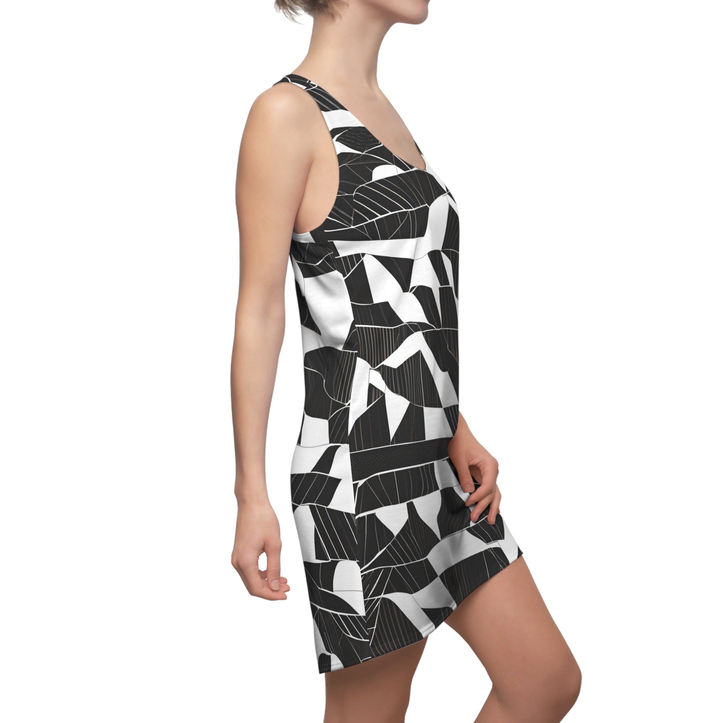 Ethereal Monochrome (BKS)⚫⚪Women's Cut Dress