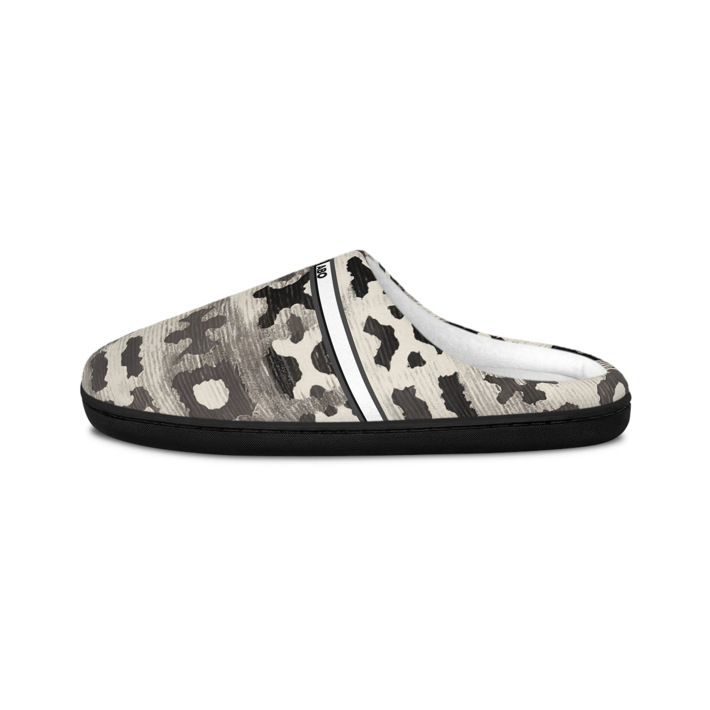 Cozy Neutral Ikat Slippers — Women's Indoor Slip-On House Shoes Printify bakabo.club