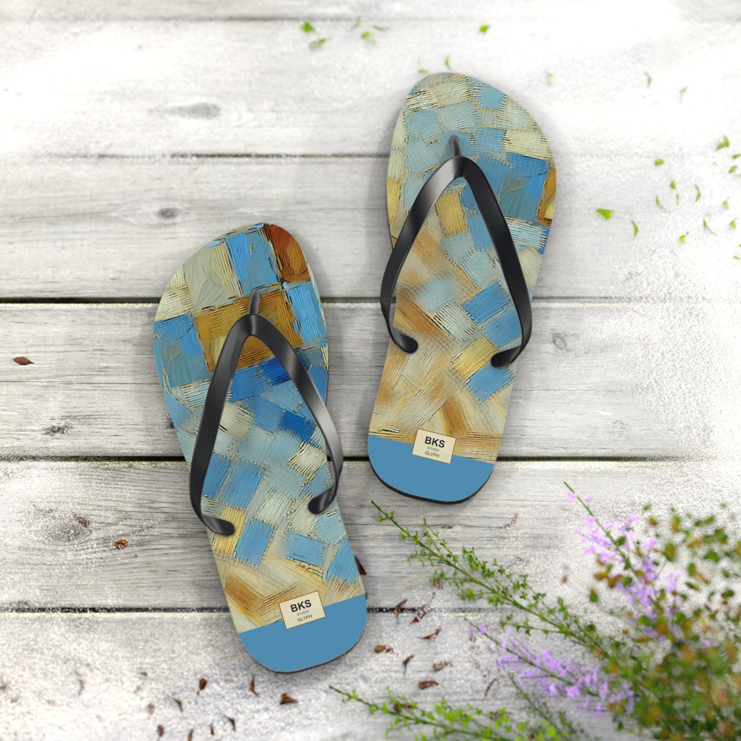 BKS Glyph Mosaic Tile™ Flip Flops