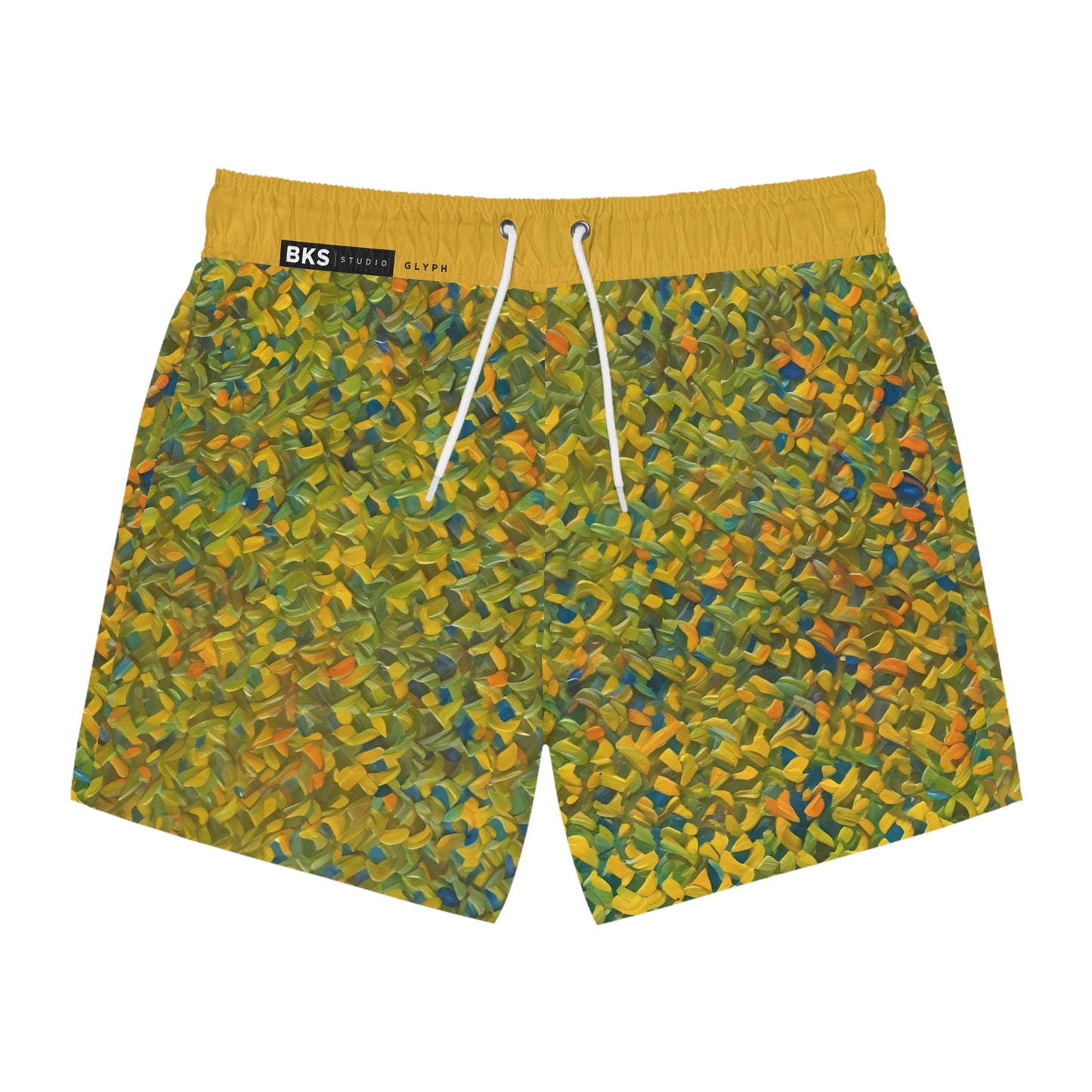 BKS Glyph Yellow Mosaic™ Swim Trunks