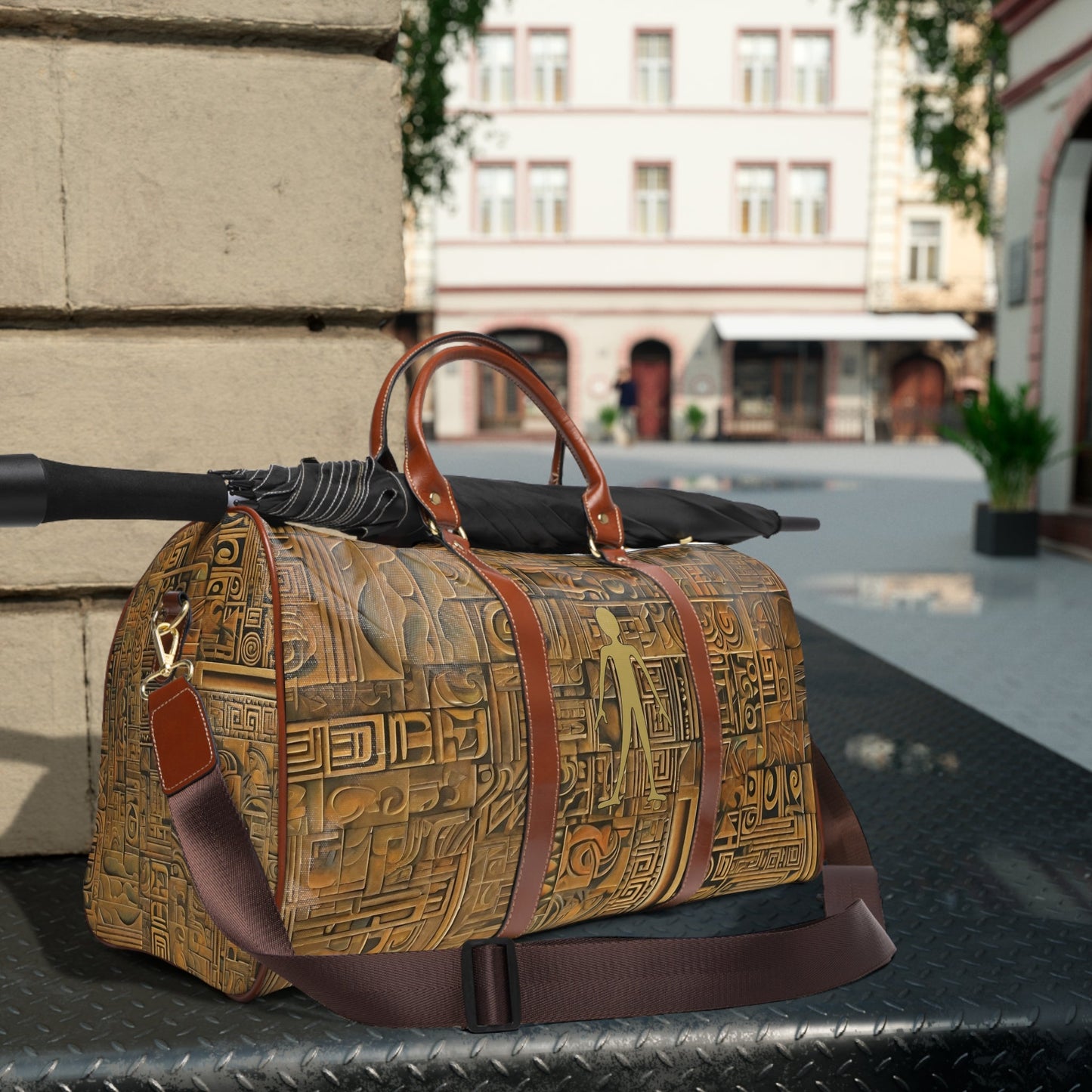 BKS Glyph Relief™ Travel Bag Printify bakabo.club
