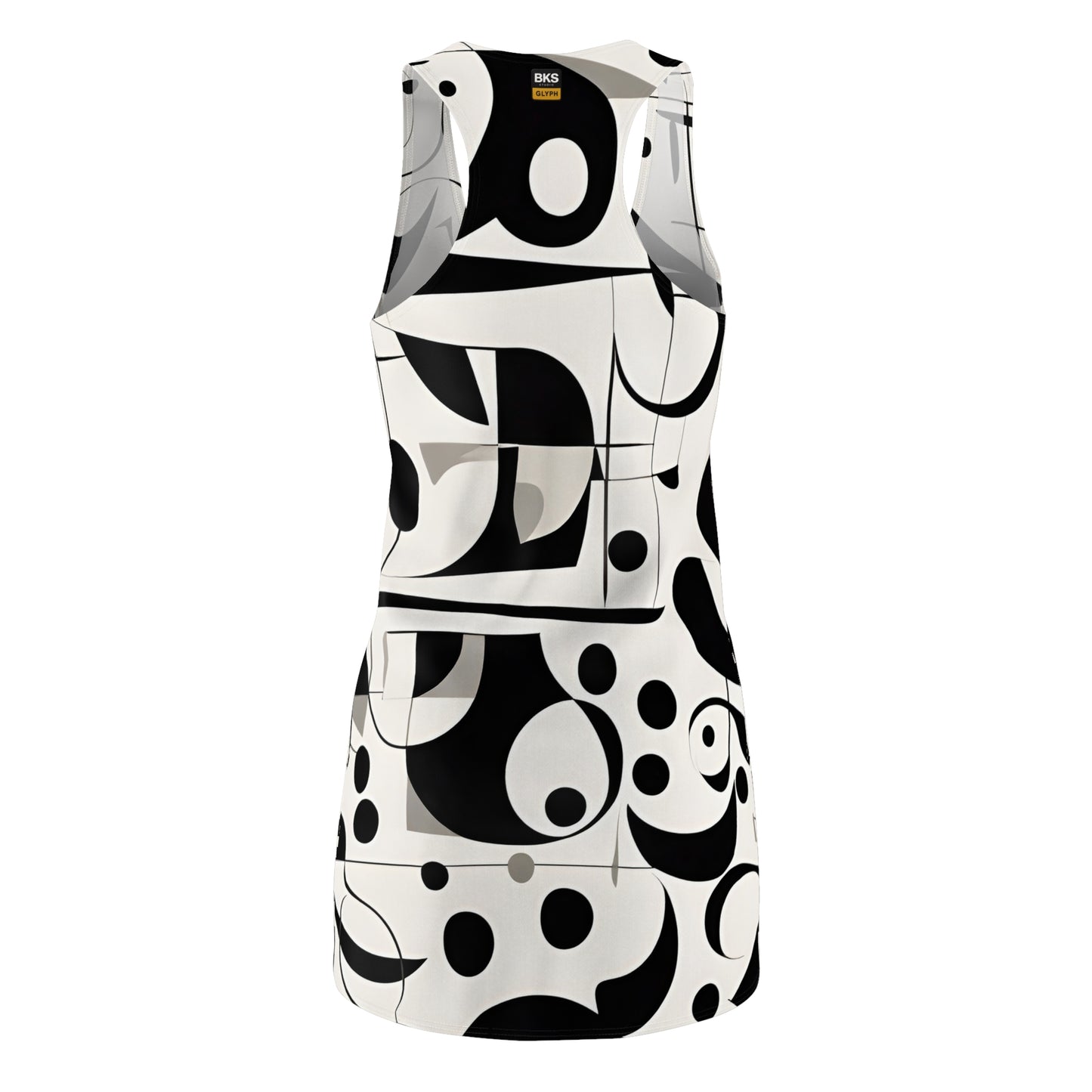 BKS Glyph Black White™ Racerback Dress