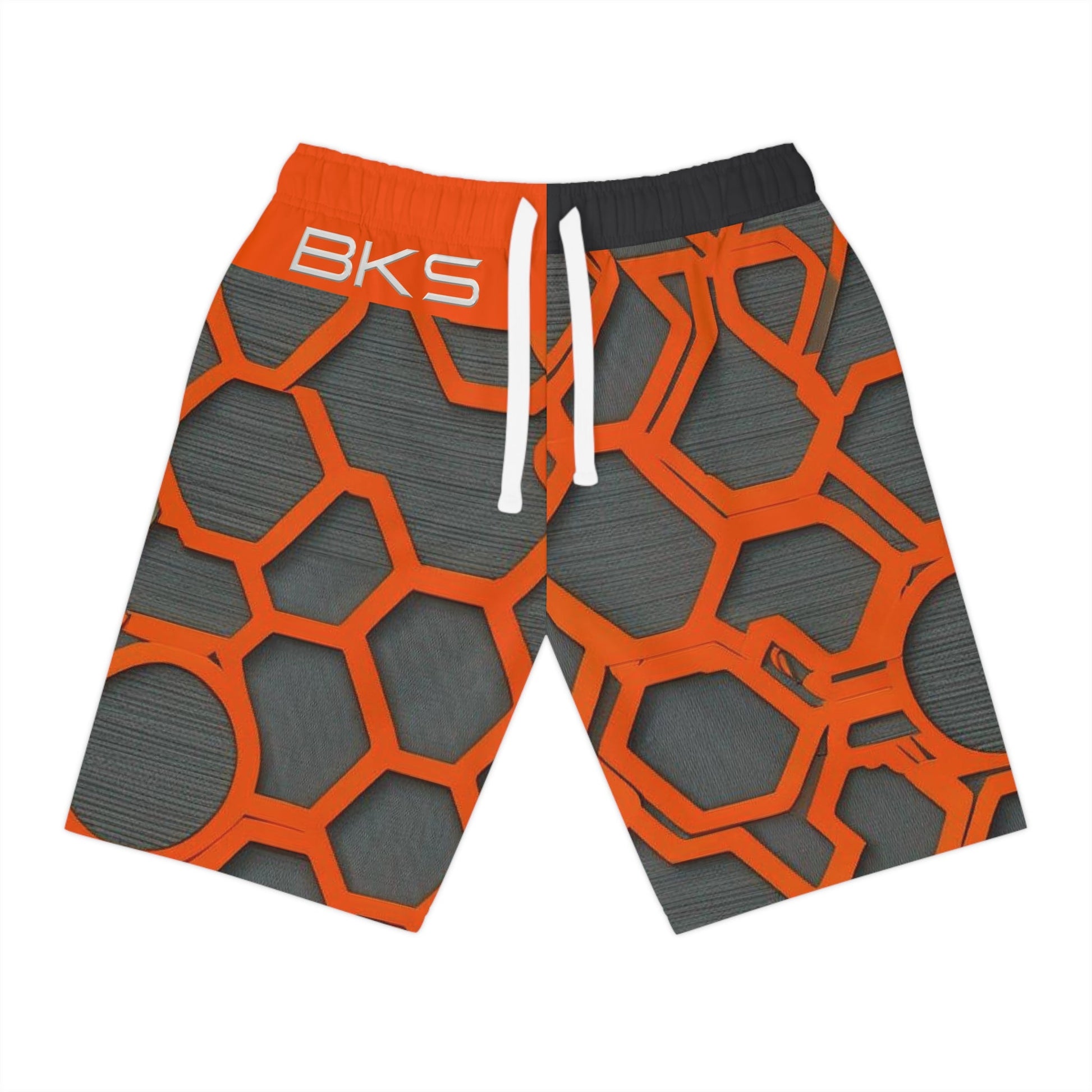 BKS Glyph Hex™ Athletic Long Shorts Printify bakabo.club