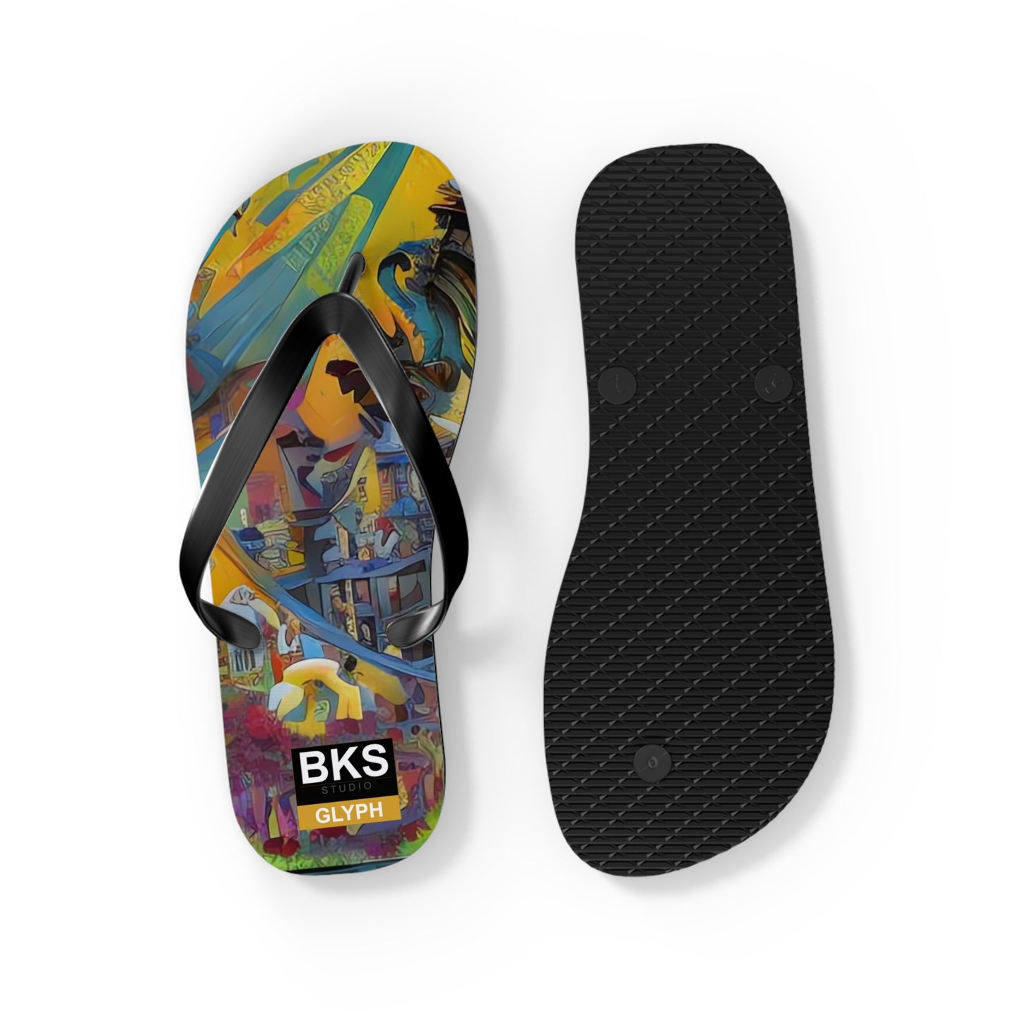BKS Glyph Castle™ Flip Flops