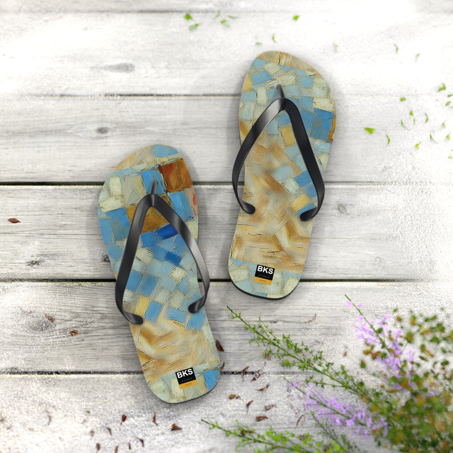BKS Glyph Mosaic Tile™ Flip Flops