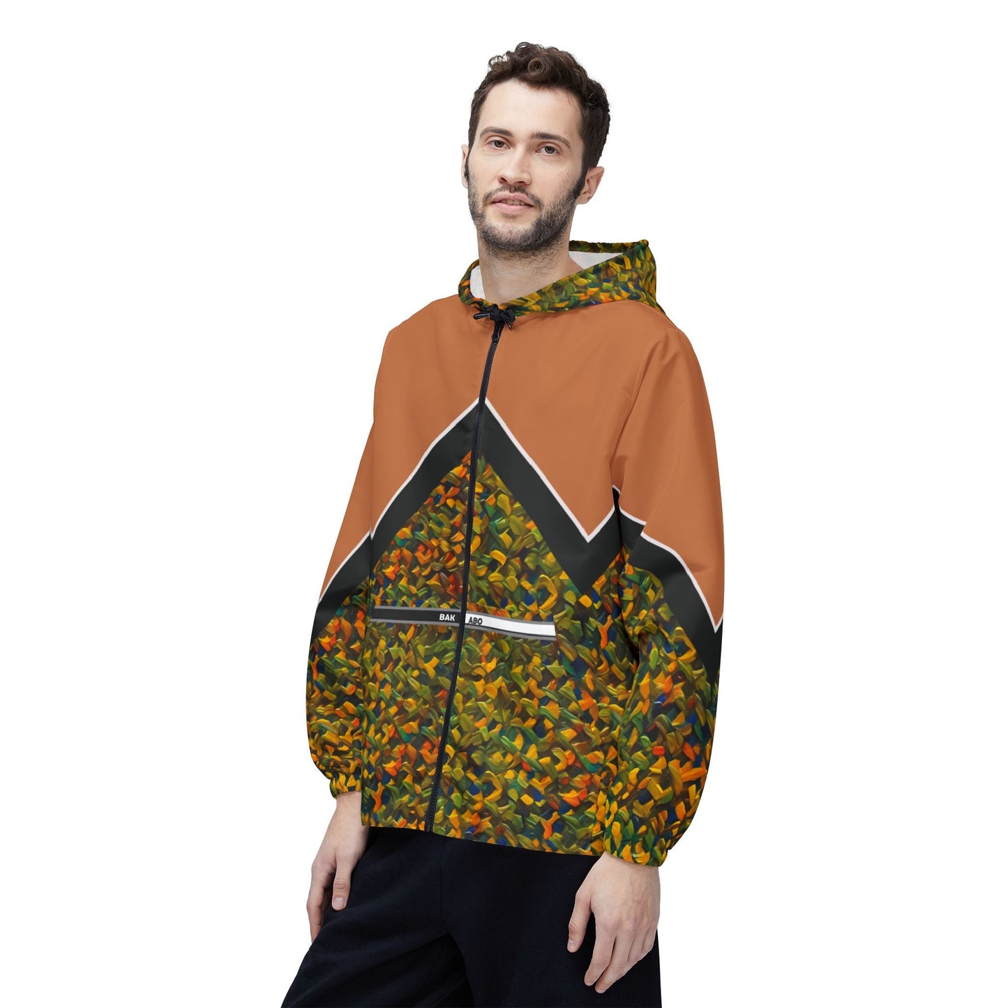 Autumn Camo Chevron Windbreaker Printify bakabo.club