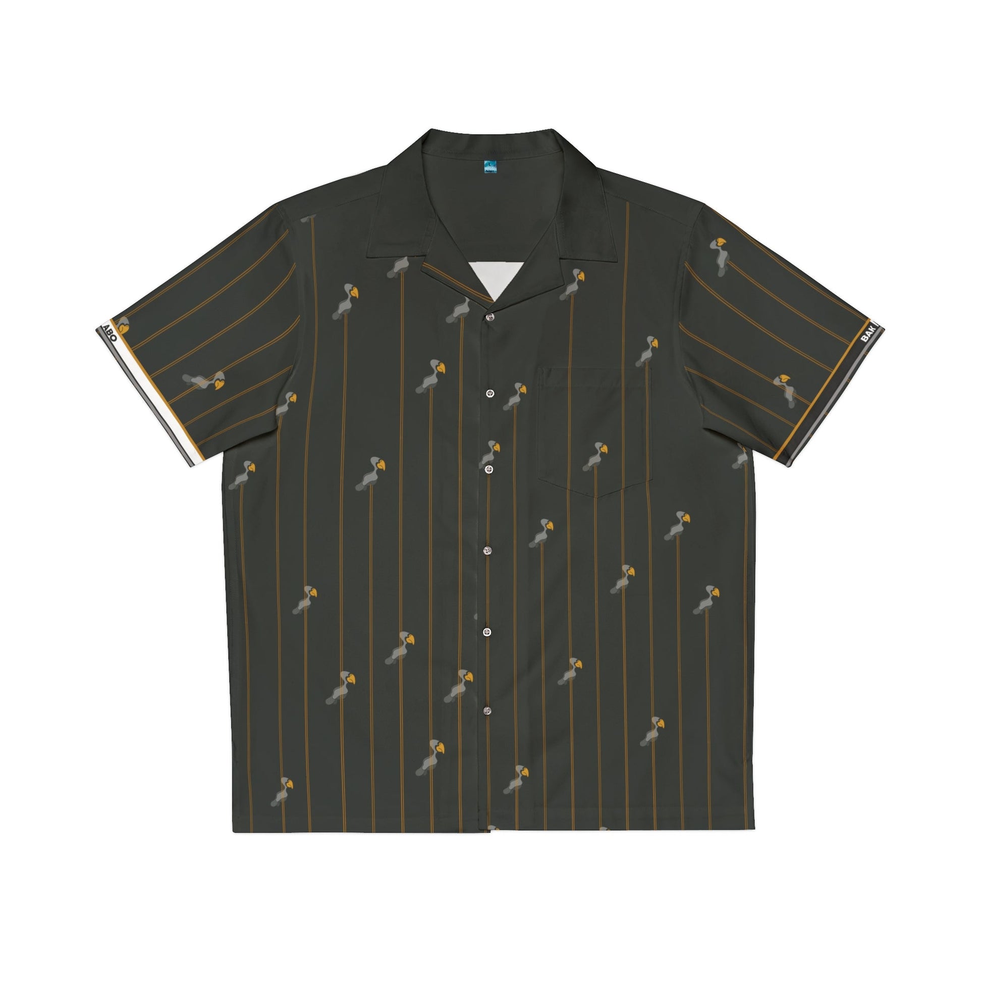 Men's Palm Stripe Hawaiian Shirt – Vintage Tropical AOP Printify bakabo.club