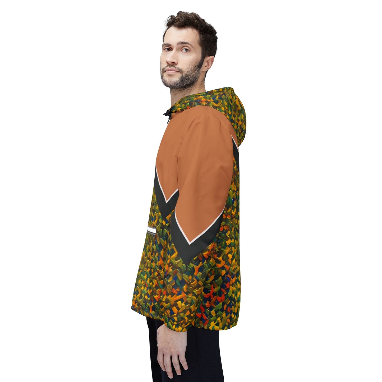 Autumn Camo Chevron Windbreaker Printify bakabo.club