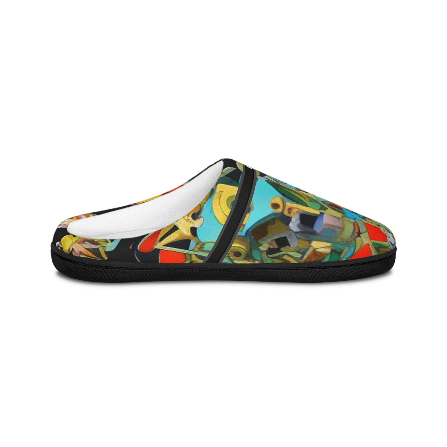 Abstract Art Women's Indoor Slippers — Colorful Cozy Slip-On BakAbo Studio BKS bakabo.club