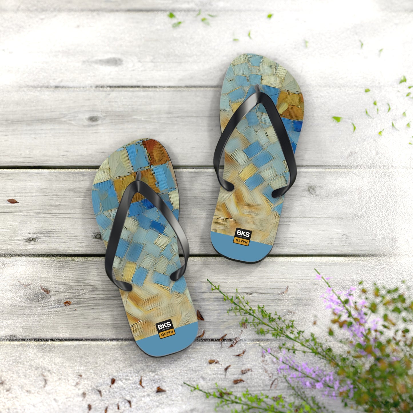 BKS Glyph Mosaic Tile™ Flip Flops