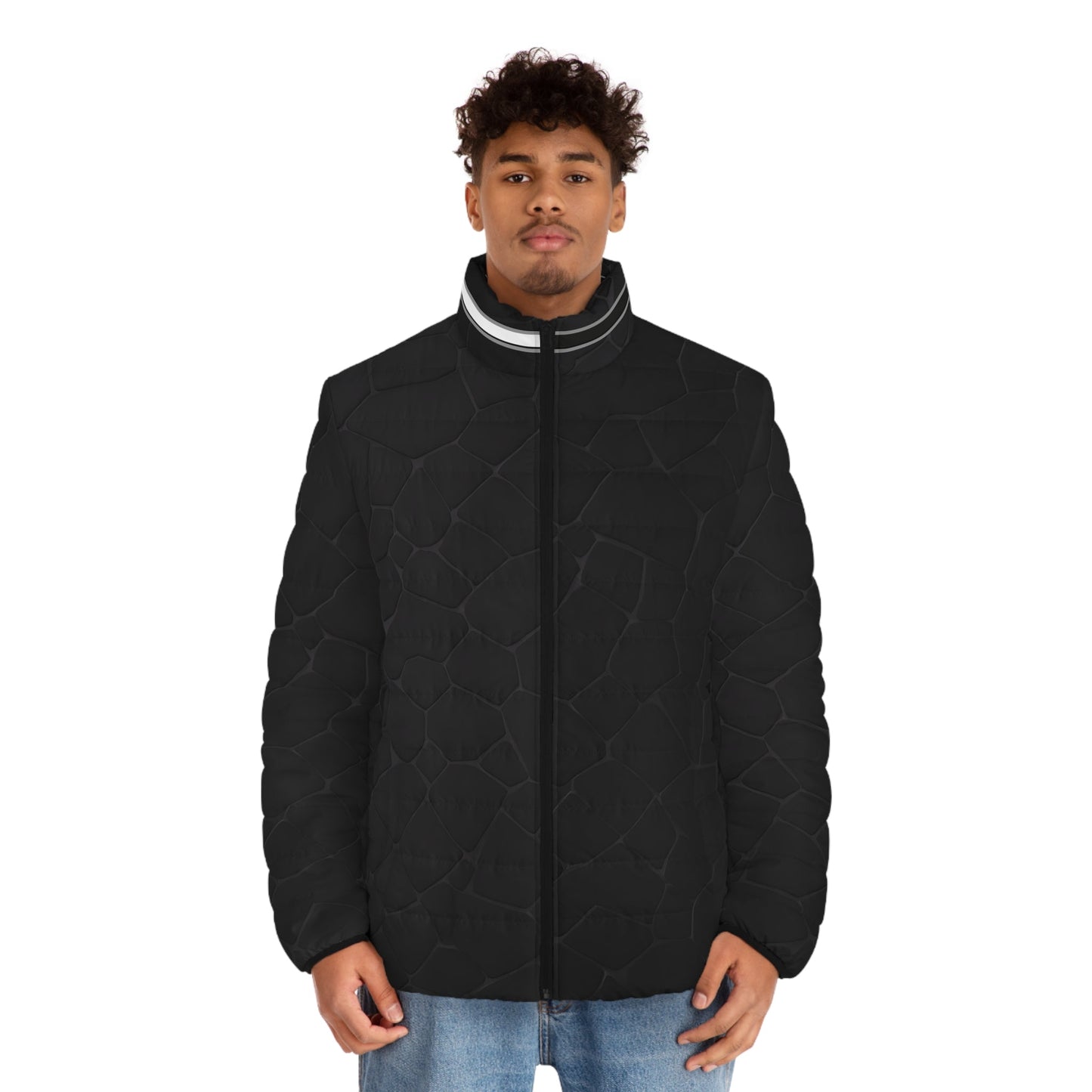 Men's Black Quilted Puffer Jacket — Lightweight Insulated Outerwear Printify bakabo.club