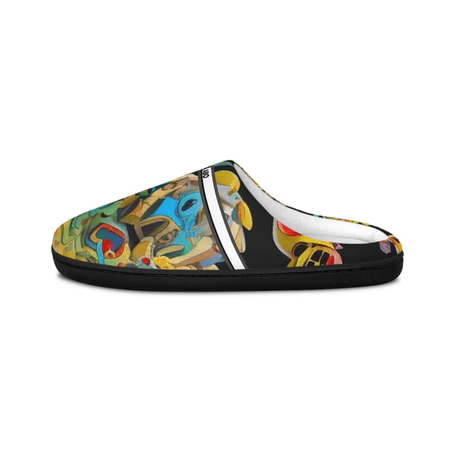 Abstract Art Women's Indoor Slippers — Colorful Cozy Slip-On BakAbo Studio BKS bakabo.club
