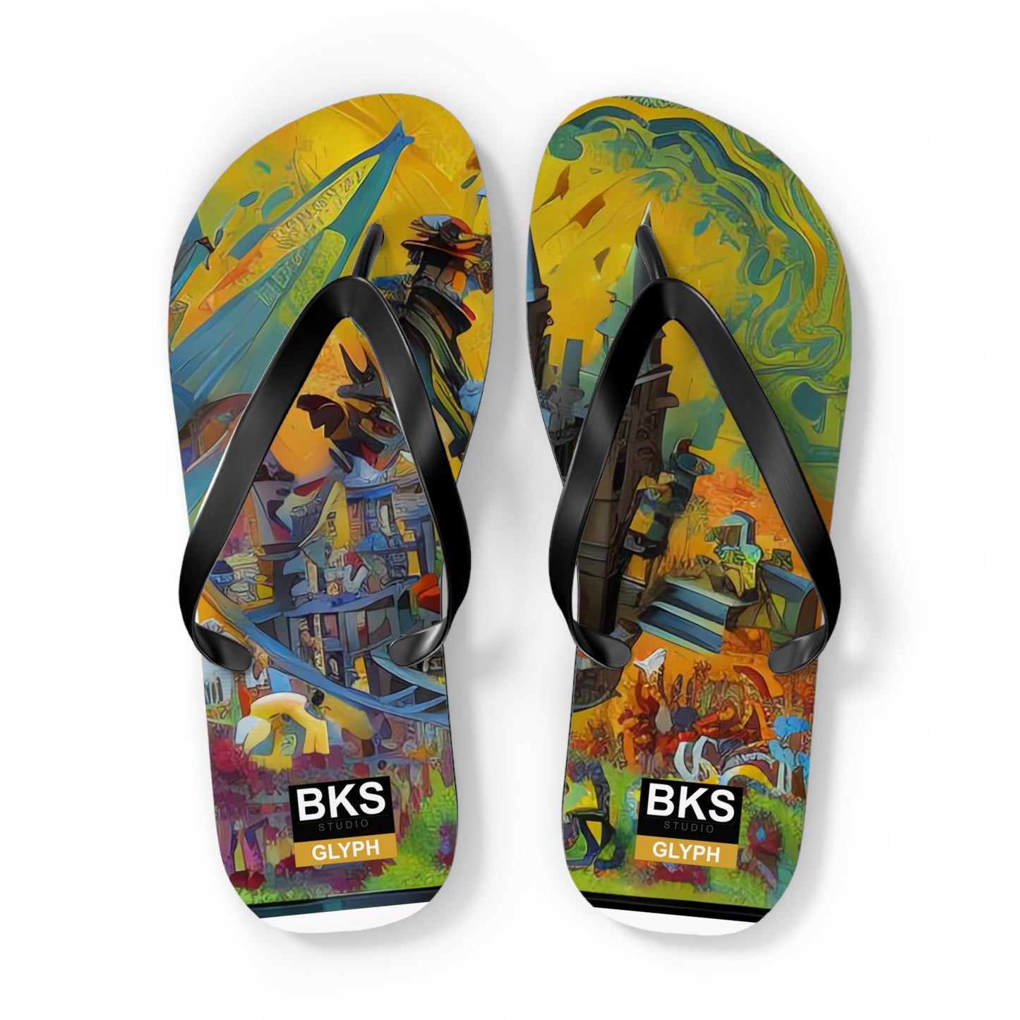 BKS Glyph Castle™ Flip Flops