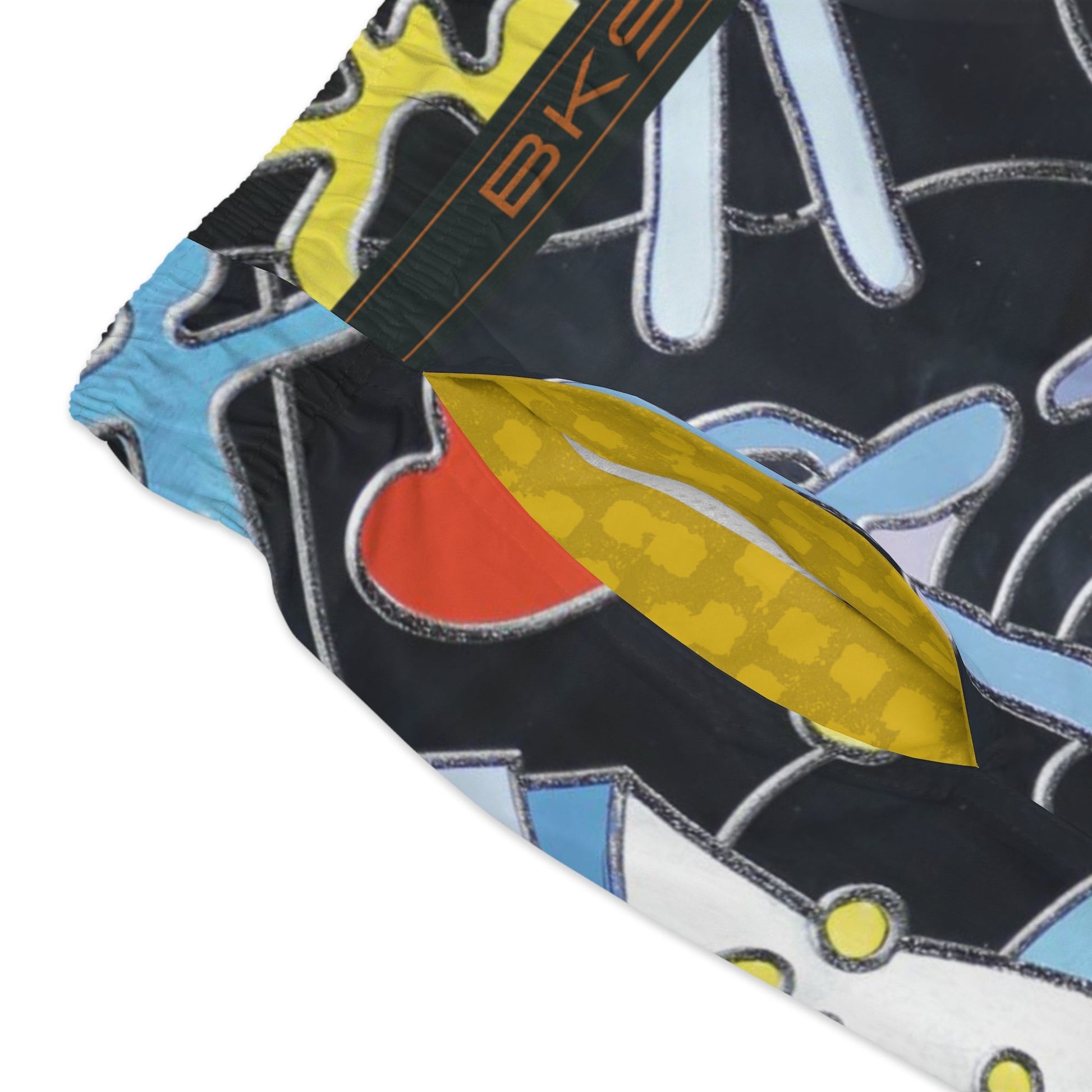 Abstract Pop Art Swim Trunks — Colorful Figurine Pattern Printify bakabo.club