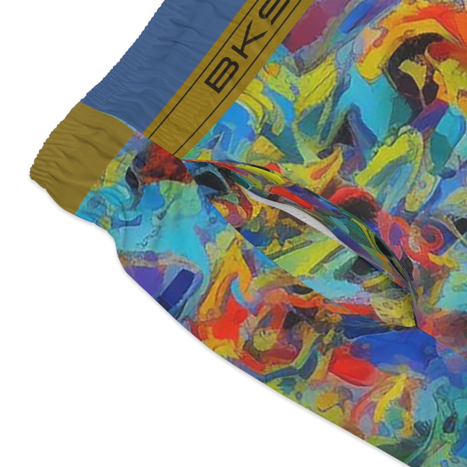 Abstract Color Splash Swim Trunks — Vibrant All-Over Print Beach Shorts Printify bakabo.club