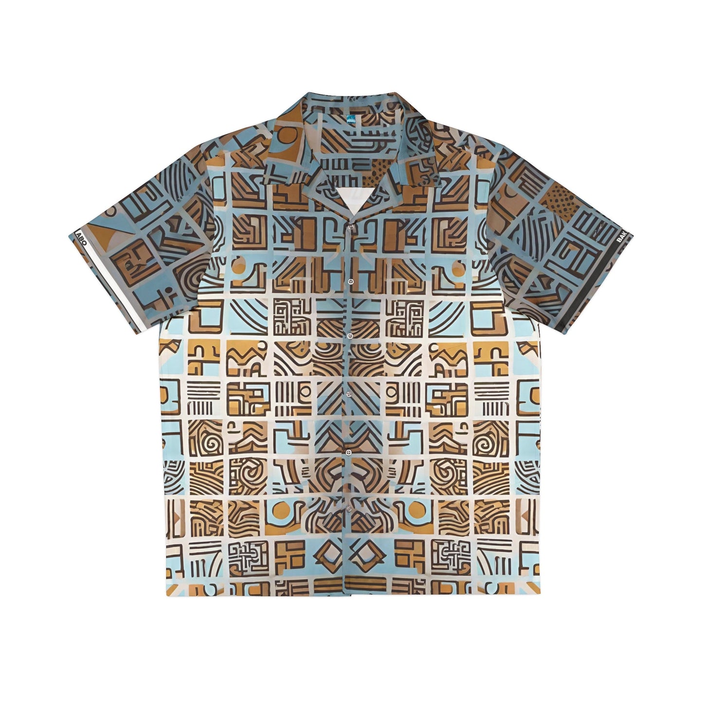 Men's Geometric Hawaiian Shirt - Island Tribal Pattern Printify bakabo.club