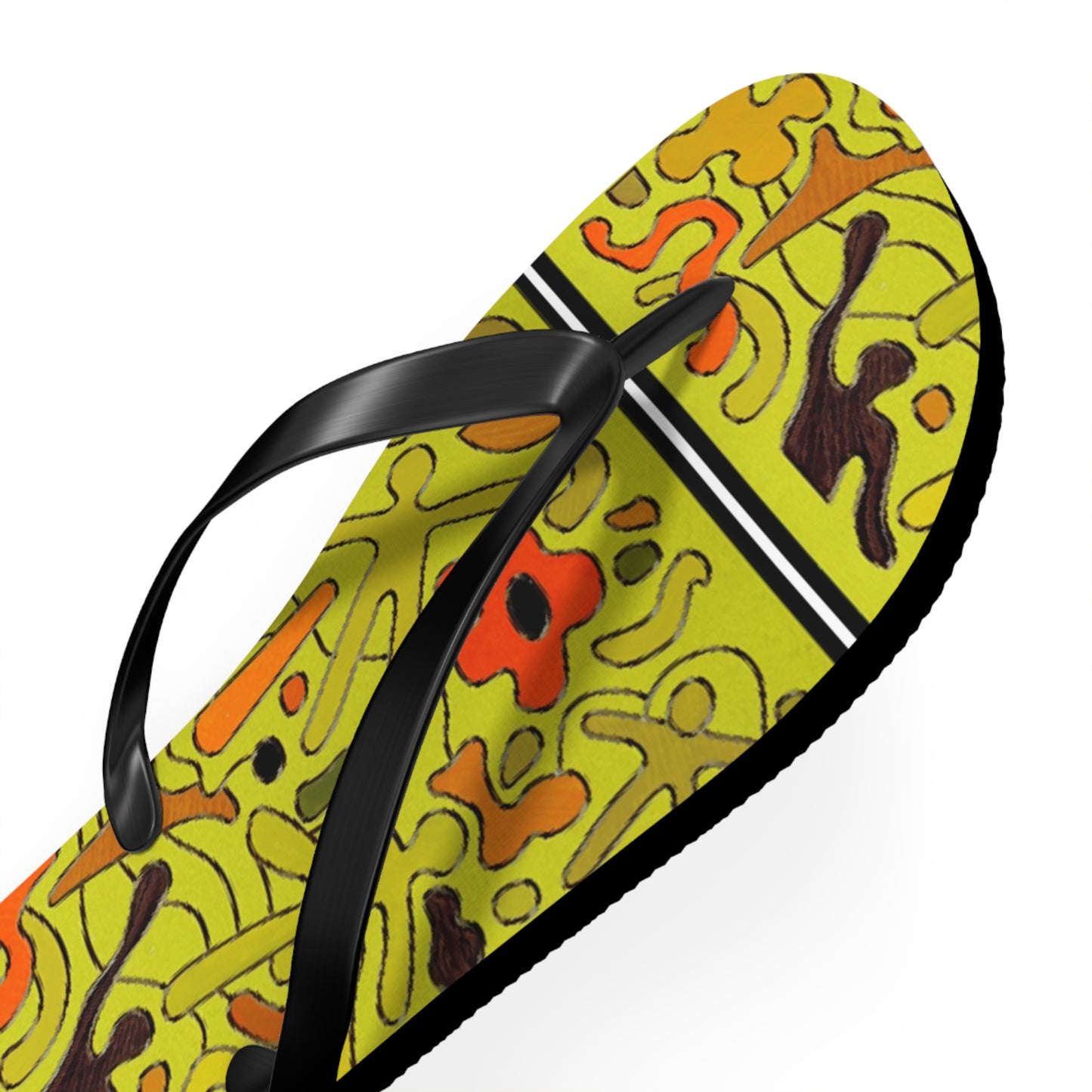 Whimsical Footprints (BKS)🐞Flip Flops