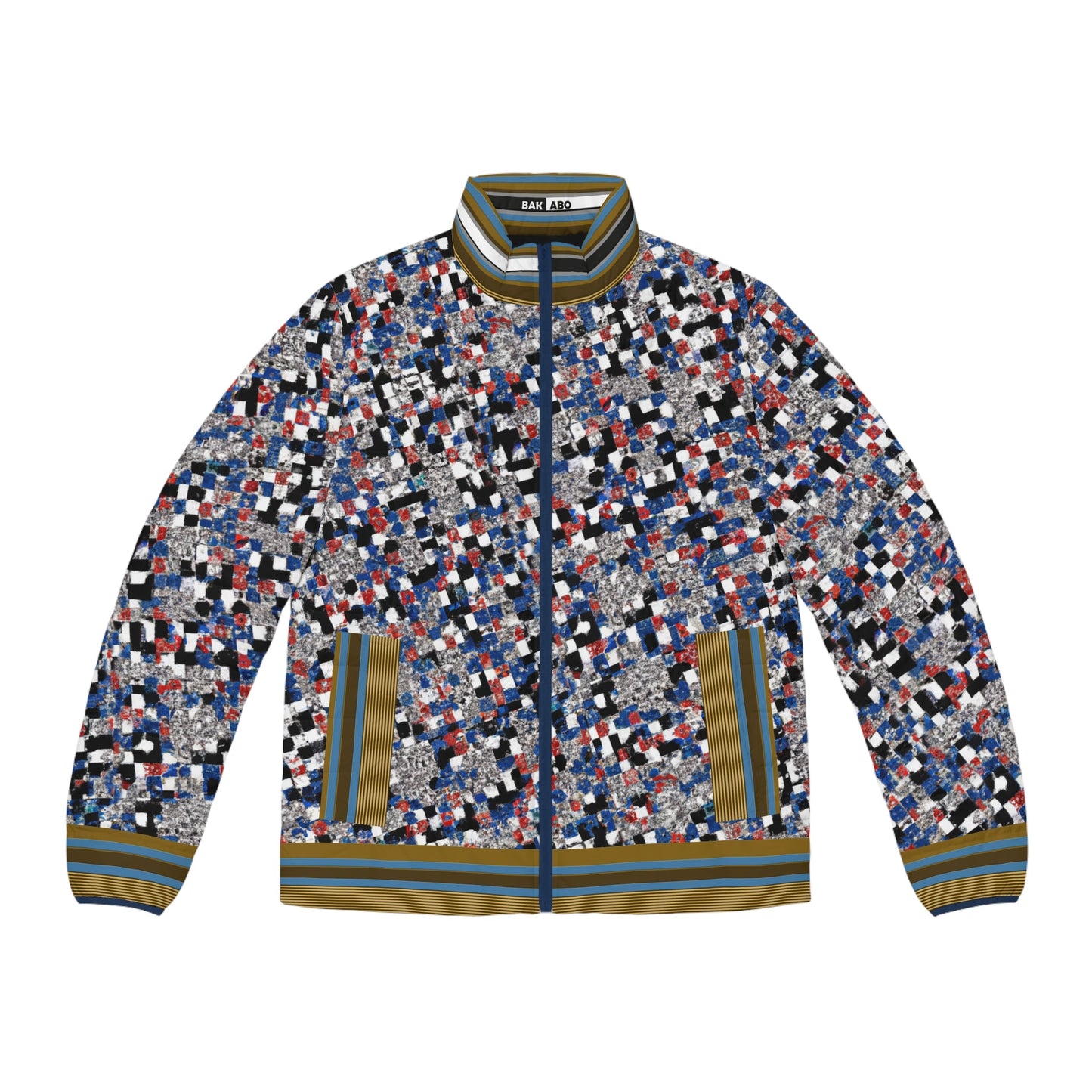 Abstract Confetti Puffer Jacket — Men’s All-Over Print Winter Coat Printify bakabo.club