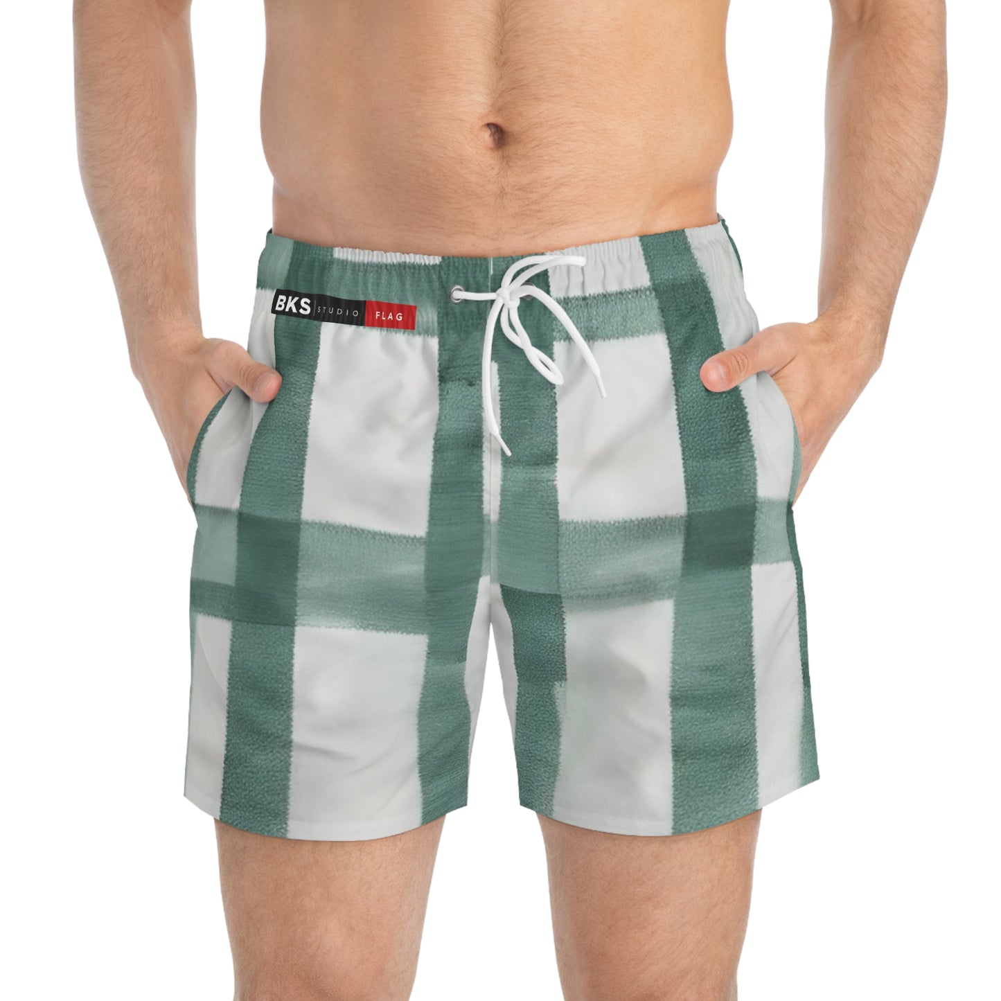 BKS Flag Green Grid™ Swim Trunks