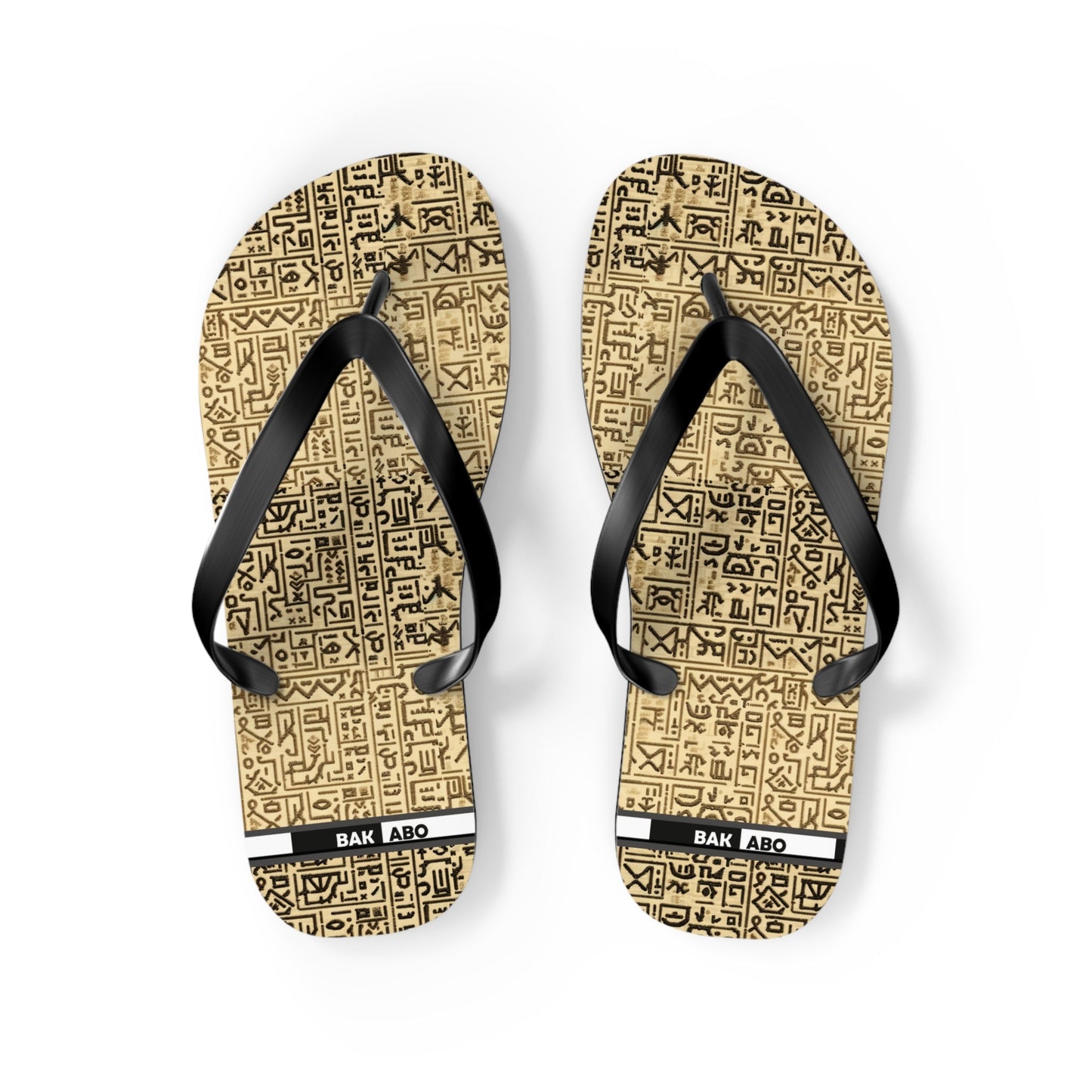 Flip Flops - Vintage Aztec Pattern Beach Sandals Printify bakabo.club