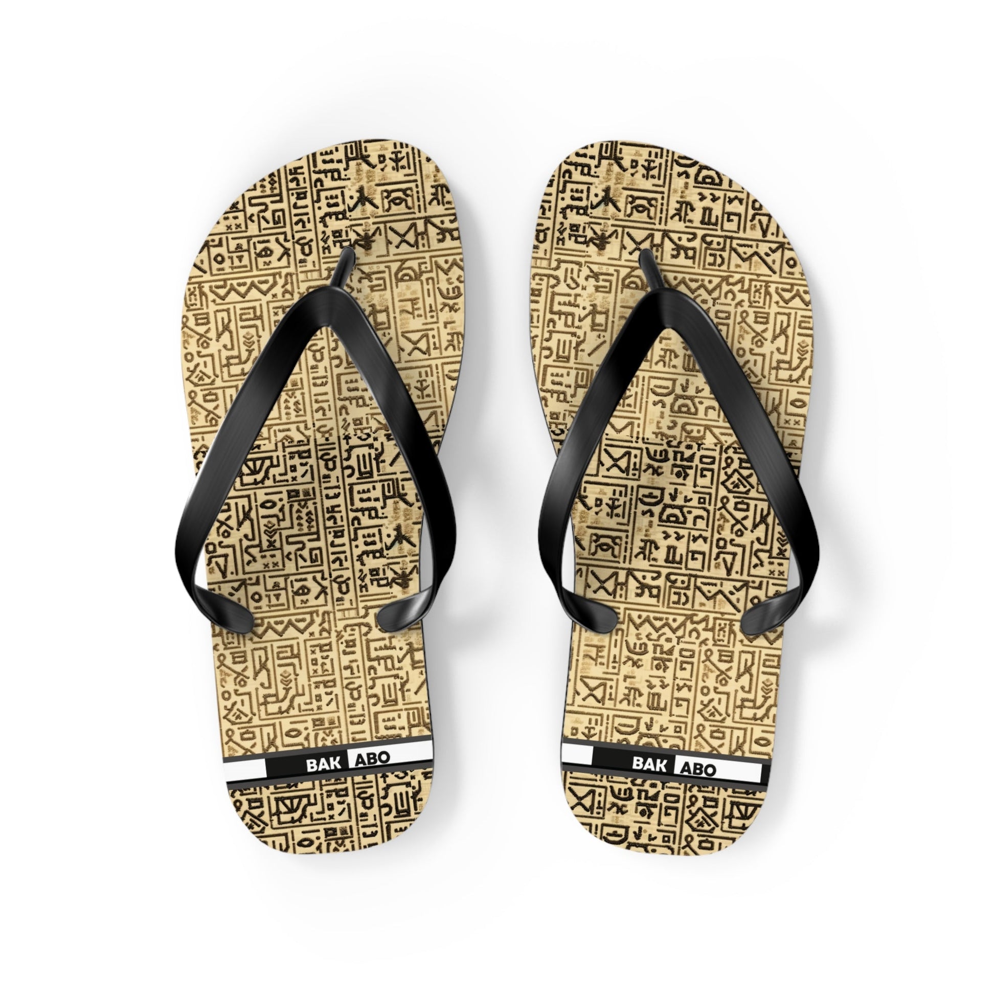 Flip Flops - Vintage Aztec Pattern Beach Sandals Printify bakabo.club