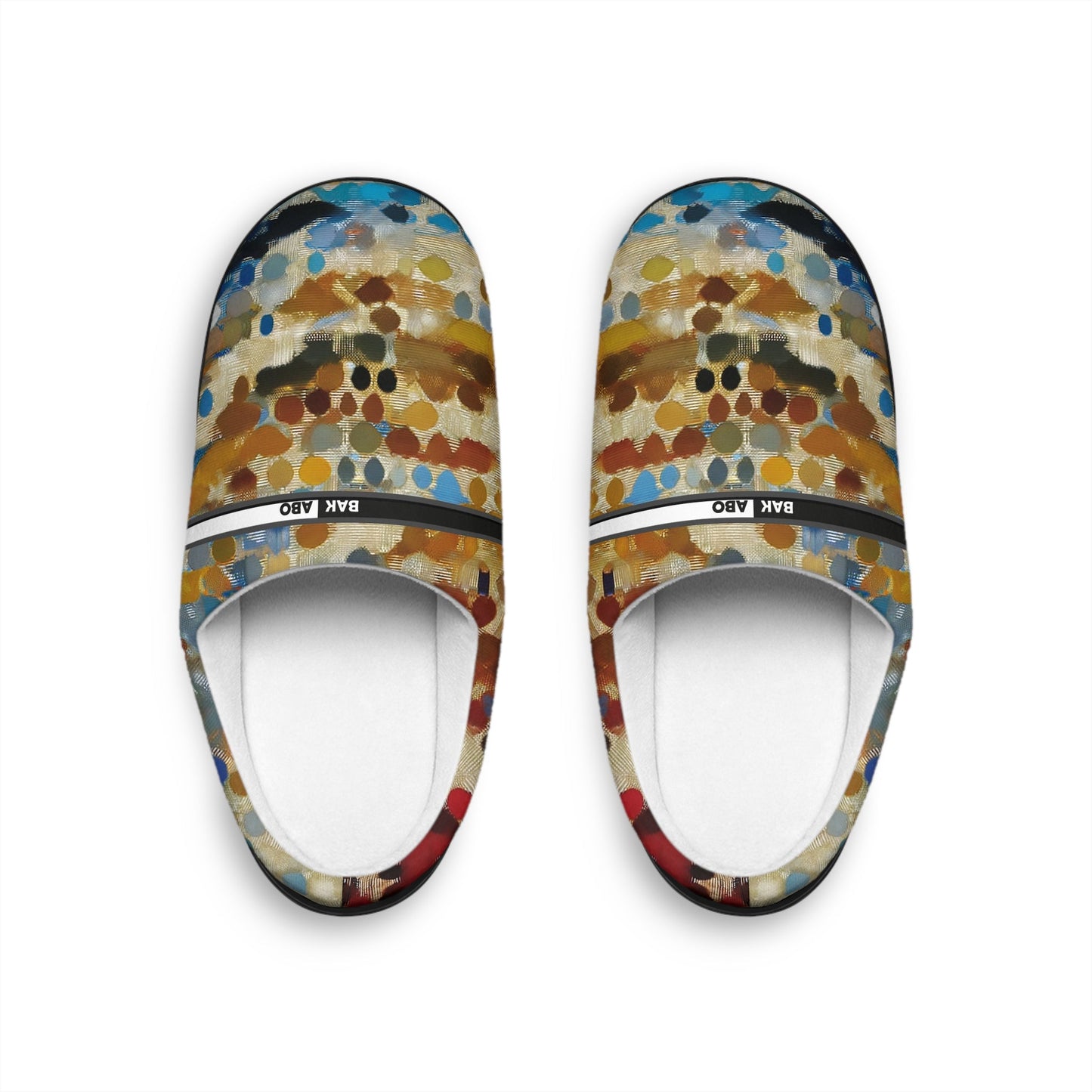 Abstract Dot-Print Indoor Slippers — Cozy Women's Slip-On House Shoes BakAbo Studio BKS bakabo.club
