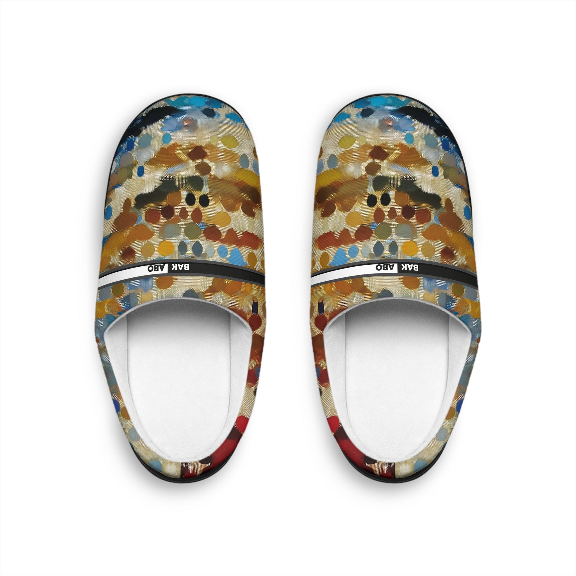 Abstract Dot-Print Indoor Slippers — Cozy Women's Slip-On House Shoes BakAbo Studio BKS bakabo.club