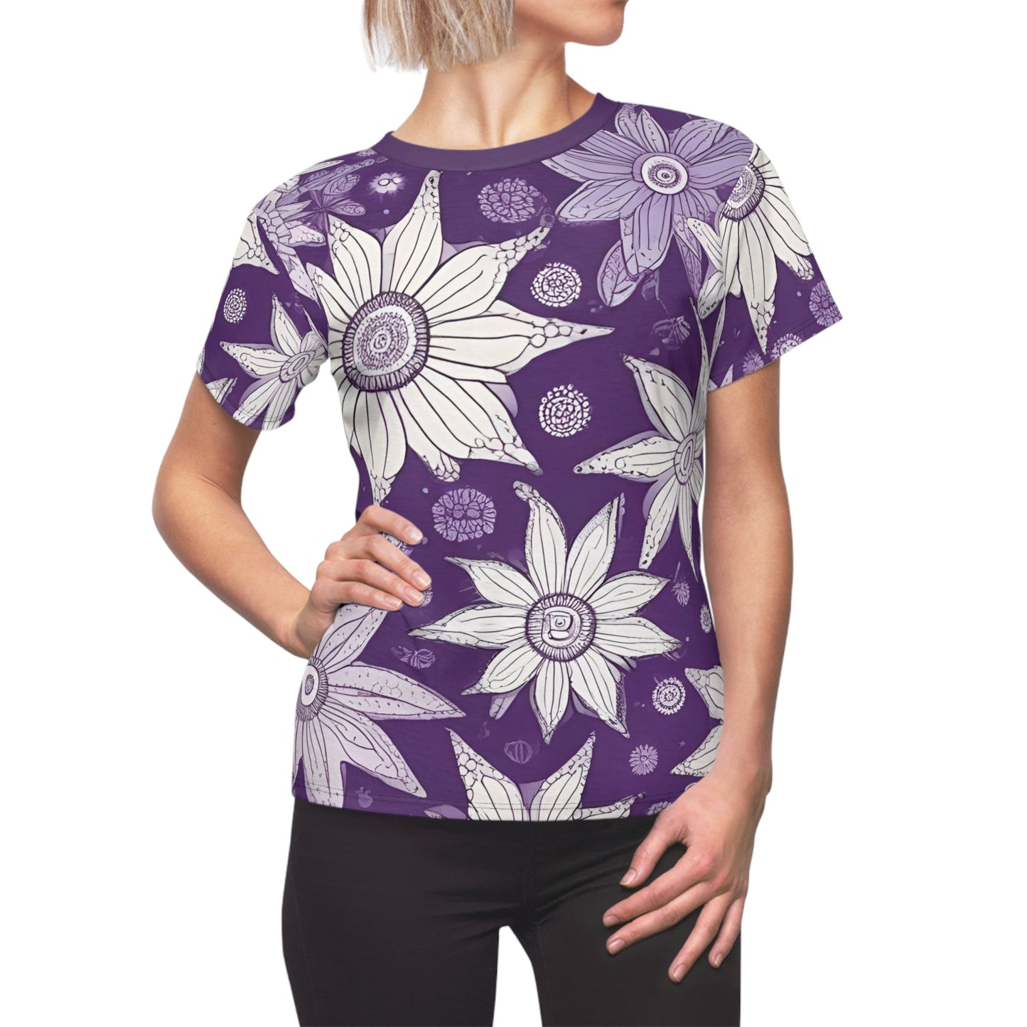 VioletMystique Women's Cut & Sew Tee Printify bakabo.club