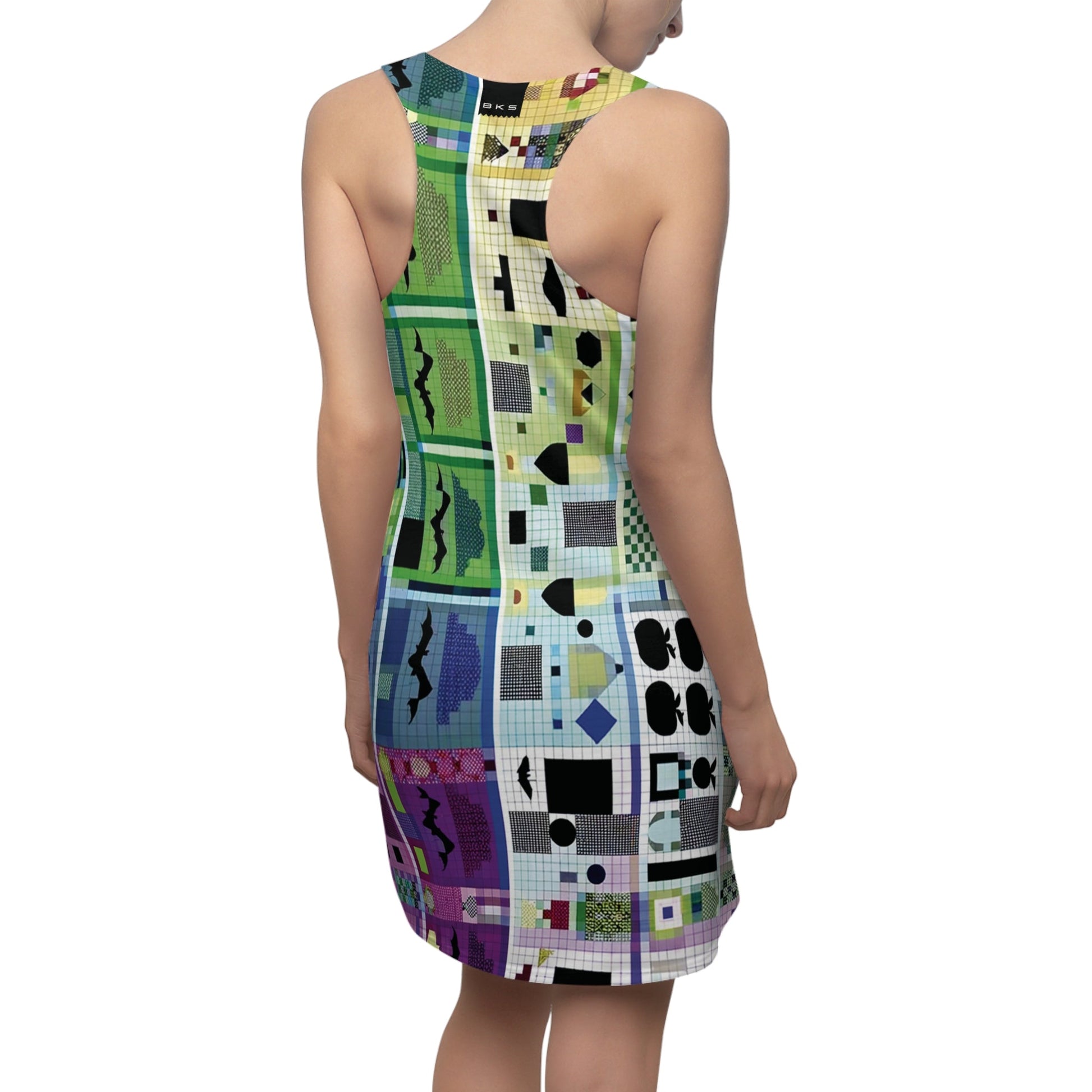 BKS Token Grid™ Racerback Dress Printify bakabo.club