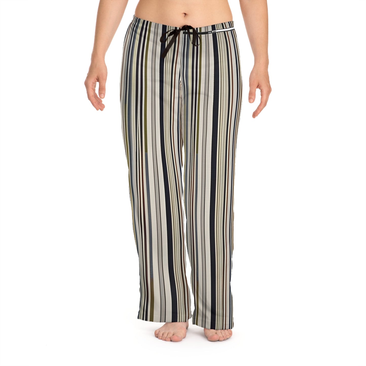 Striped Lounge Pajama Pants — Wide-Leg Cozy Sleepwear Printify bakabo.club