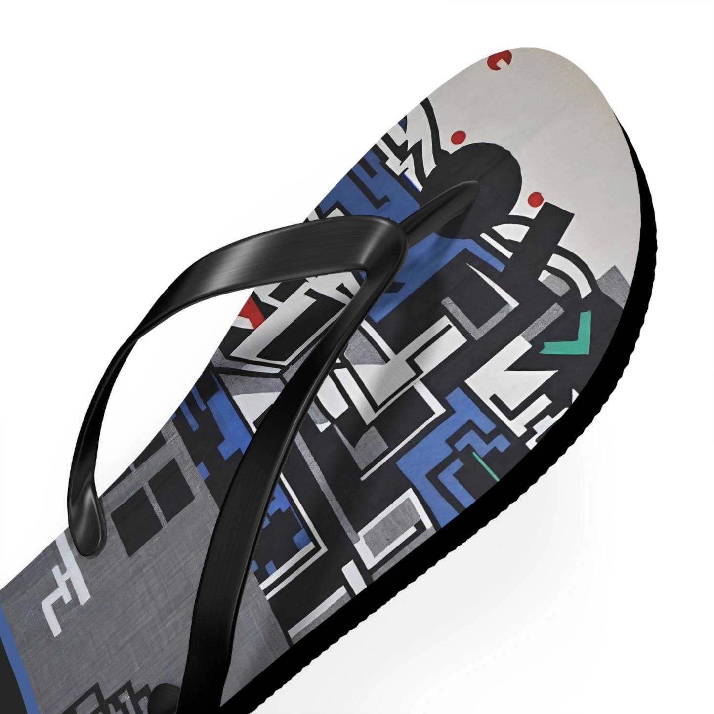 Abstract Urban Graffiti Flip Flops — BAK ABO Graphic Beach Sandals Printify bakabo.club