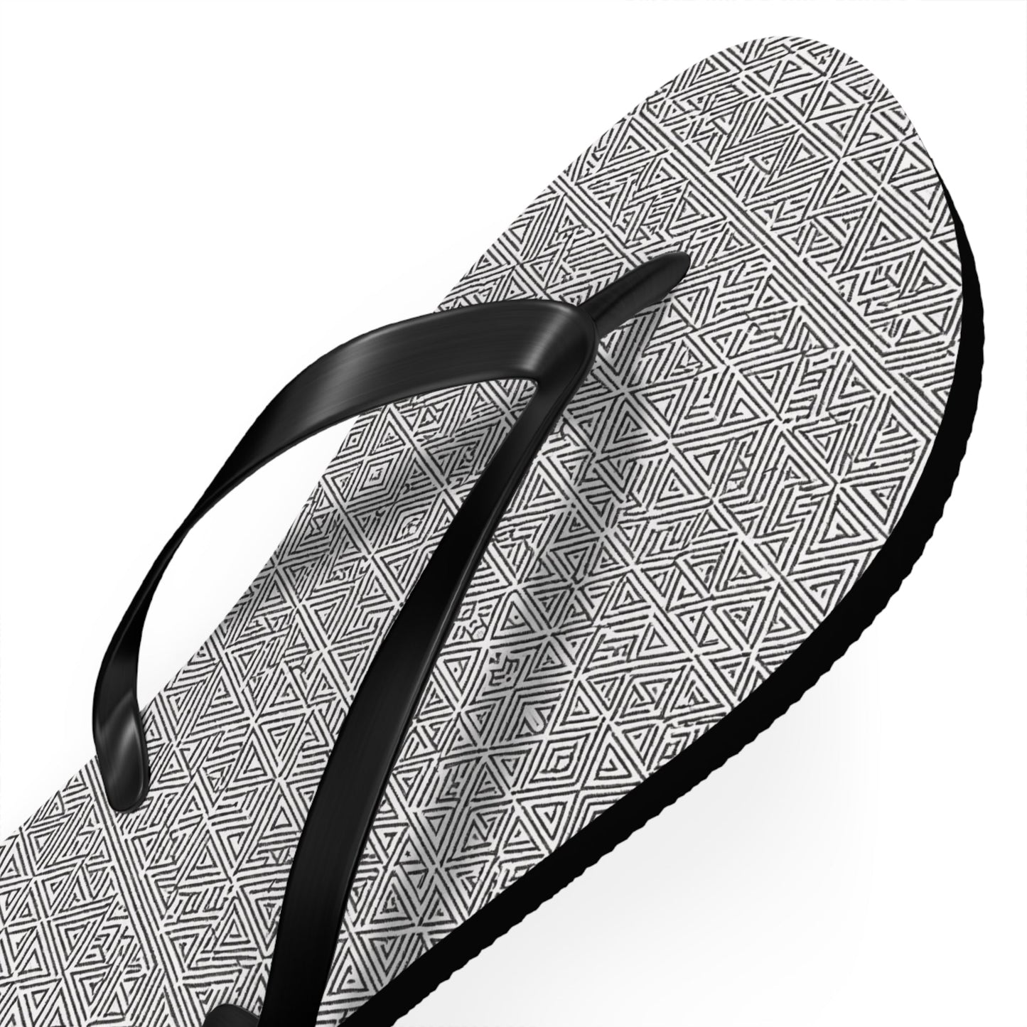 Gray Geometric Pattern Flip Flops – Minimalist Beach Sandals Printify bakabo.club