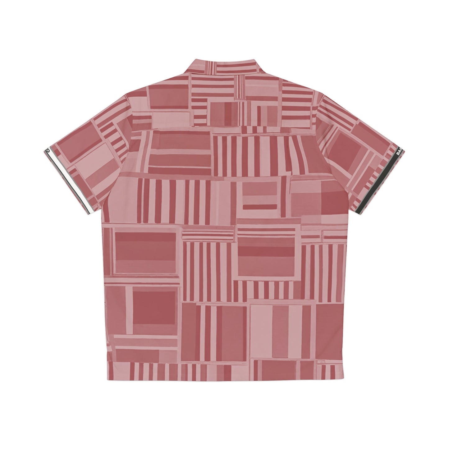 Men's Retro Geometric Hawaiian Shirt — Rose Block Pattern Printify bakabo.club