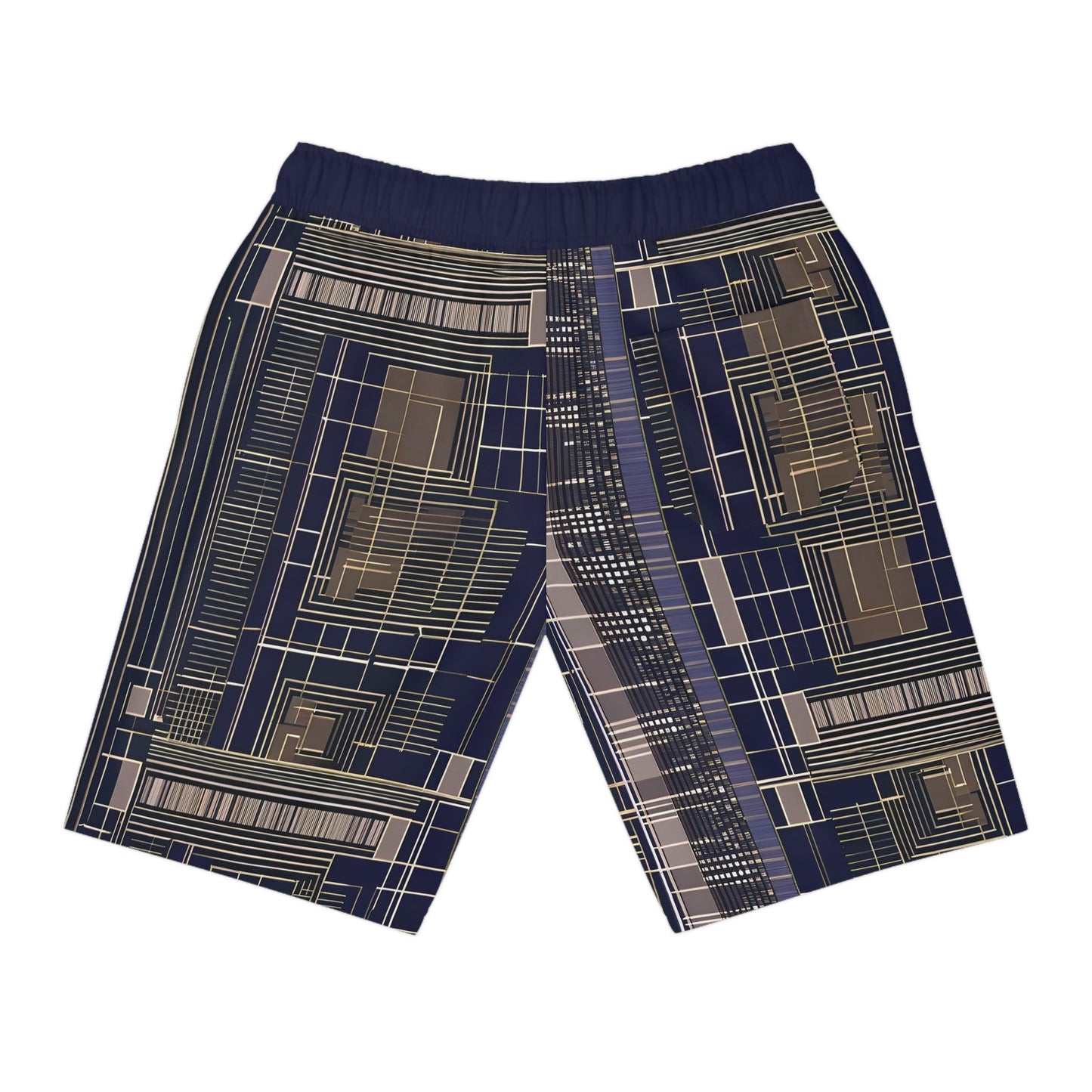 BKS Glyph Blueprint™ Athletic Long Shorts Printify bakabo.club