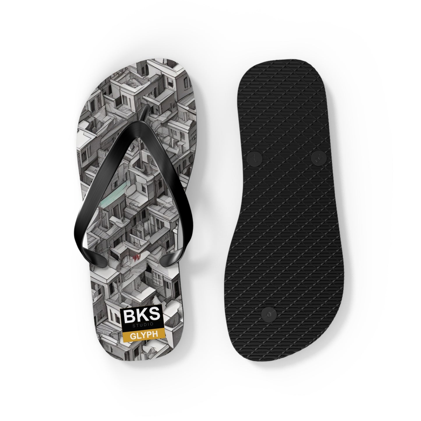 BKS Glyph Escher™ Flip Flops