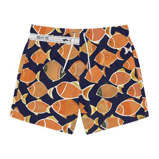 Orange Tropical Fish Swim Trunks – All-Over Print Beach Shorts Printify bakabo.club