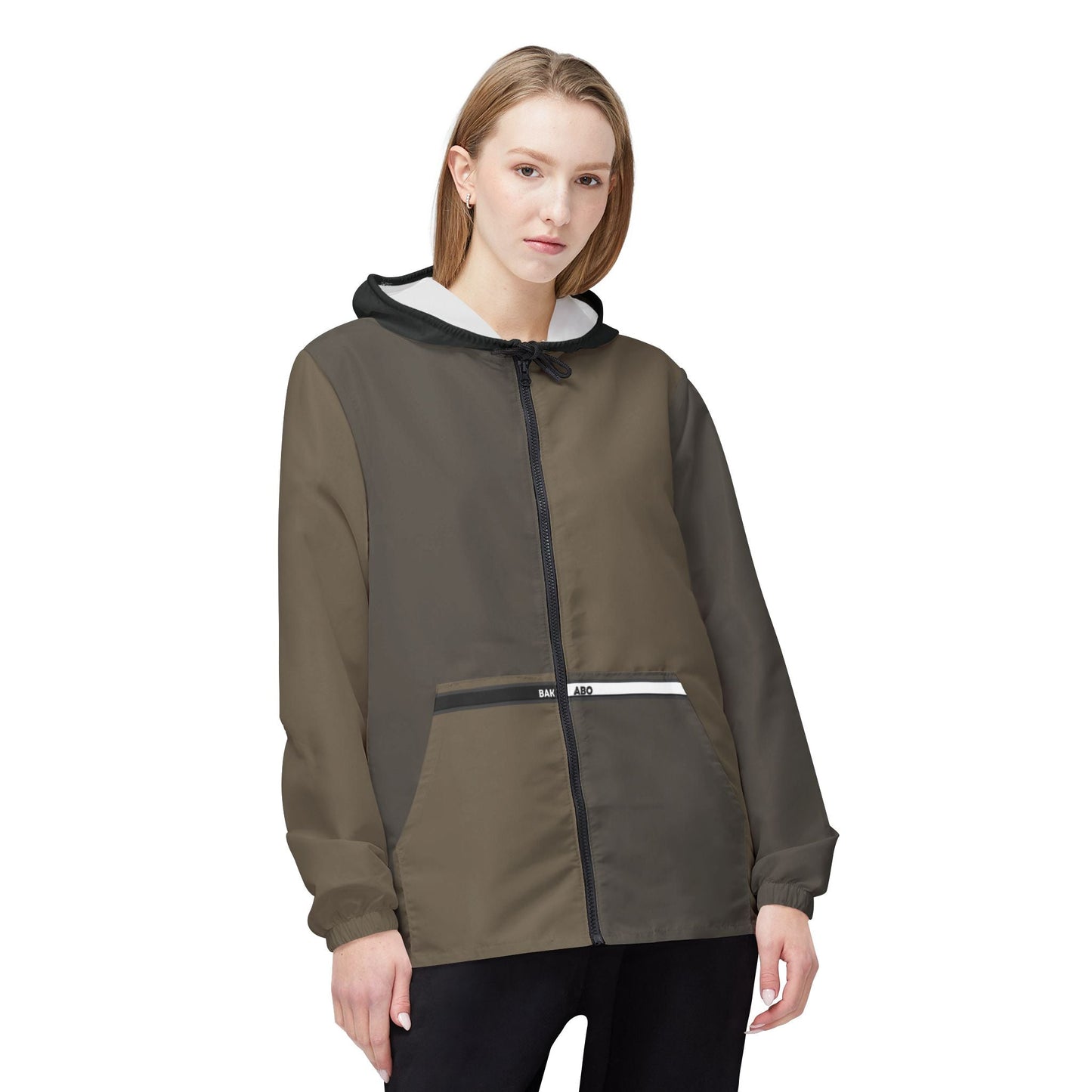 Olive Brown Lightweight Windbreaker Jacket – Packable Hooded Shell Printify bakabo.club