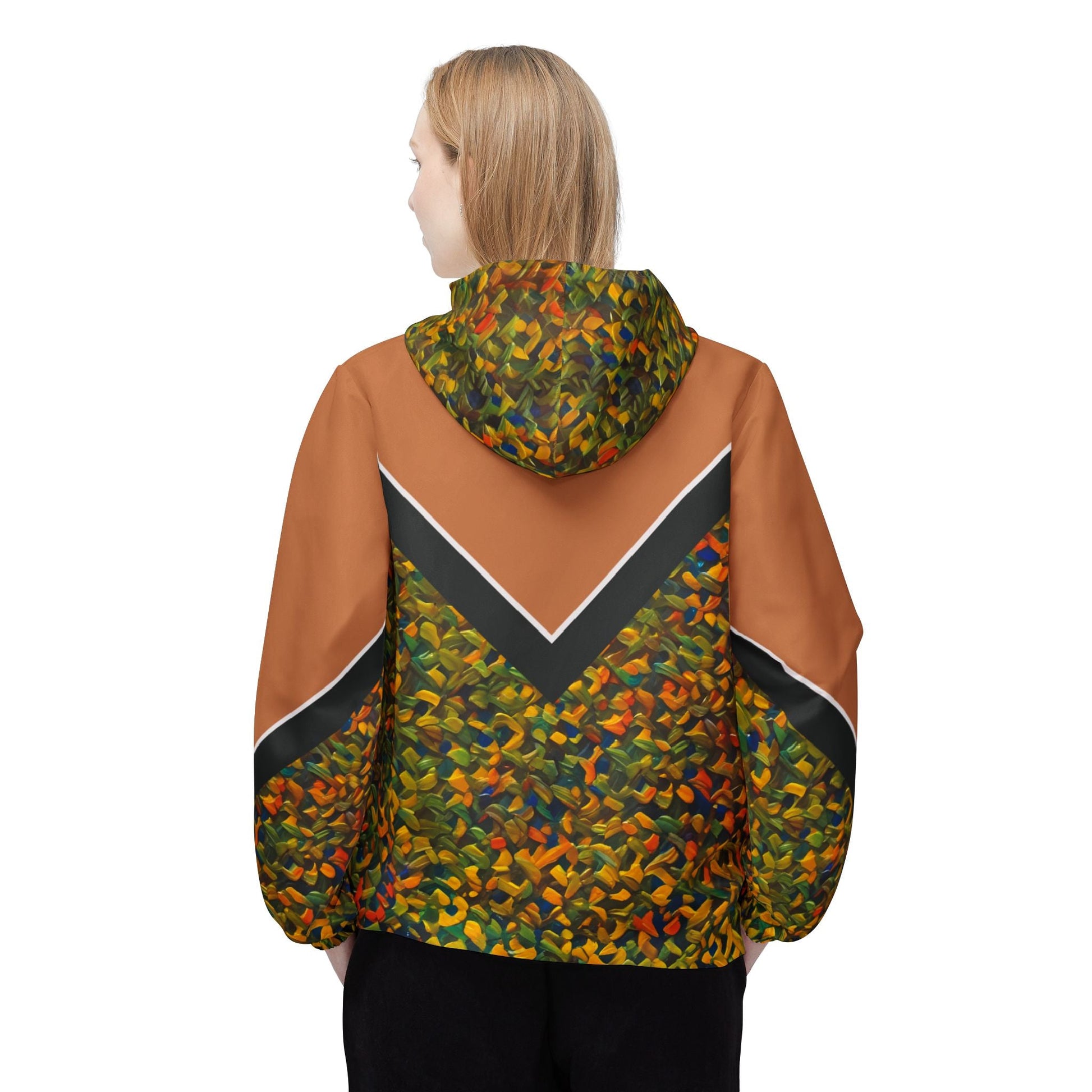 Autumn Camo Chevron Windbreaker Printify bakabo.club