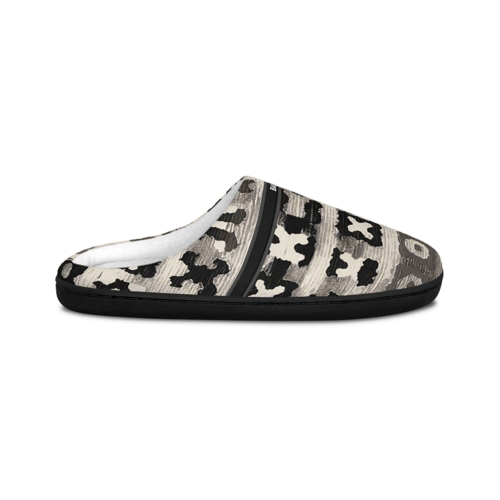 Cozy Neutral Ikat Slippers — Women's Indoor Slip-On House Shoes Printify bakabo.club