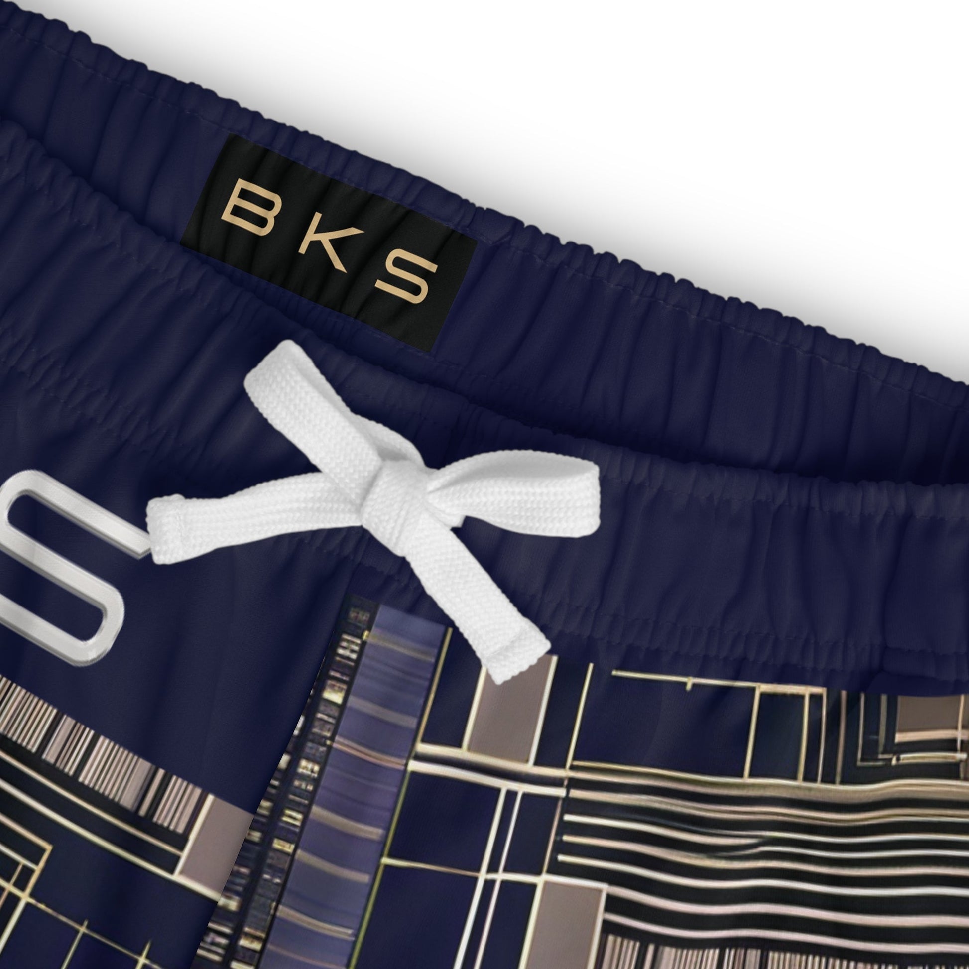 BKS Glyph Blueprint™ Athletic Long Shorts Printify bakabo.club