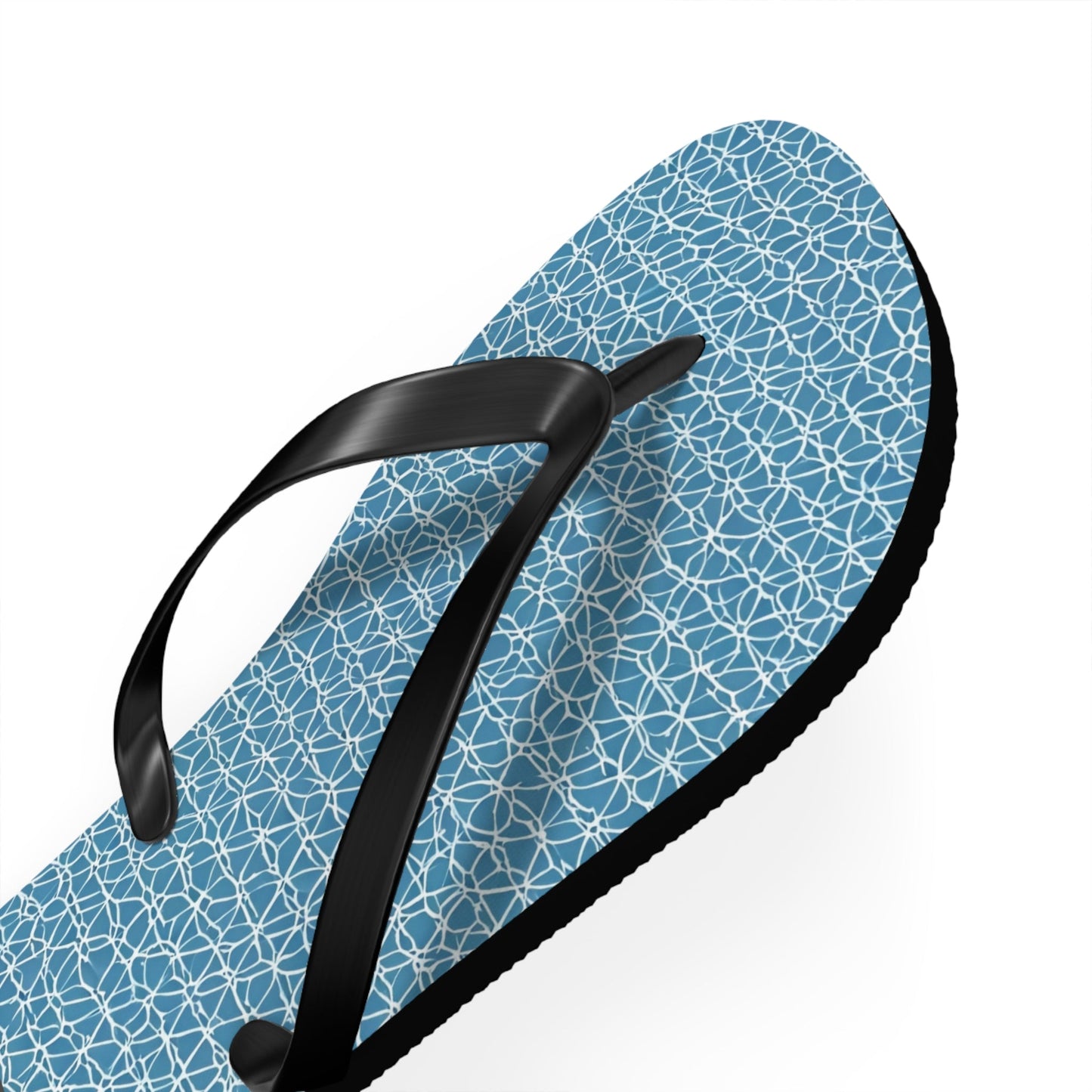 Blue Geometric Flip Flops – Lightweight Summer Beach Sandals Printify bakabo.club