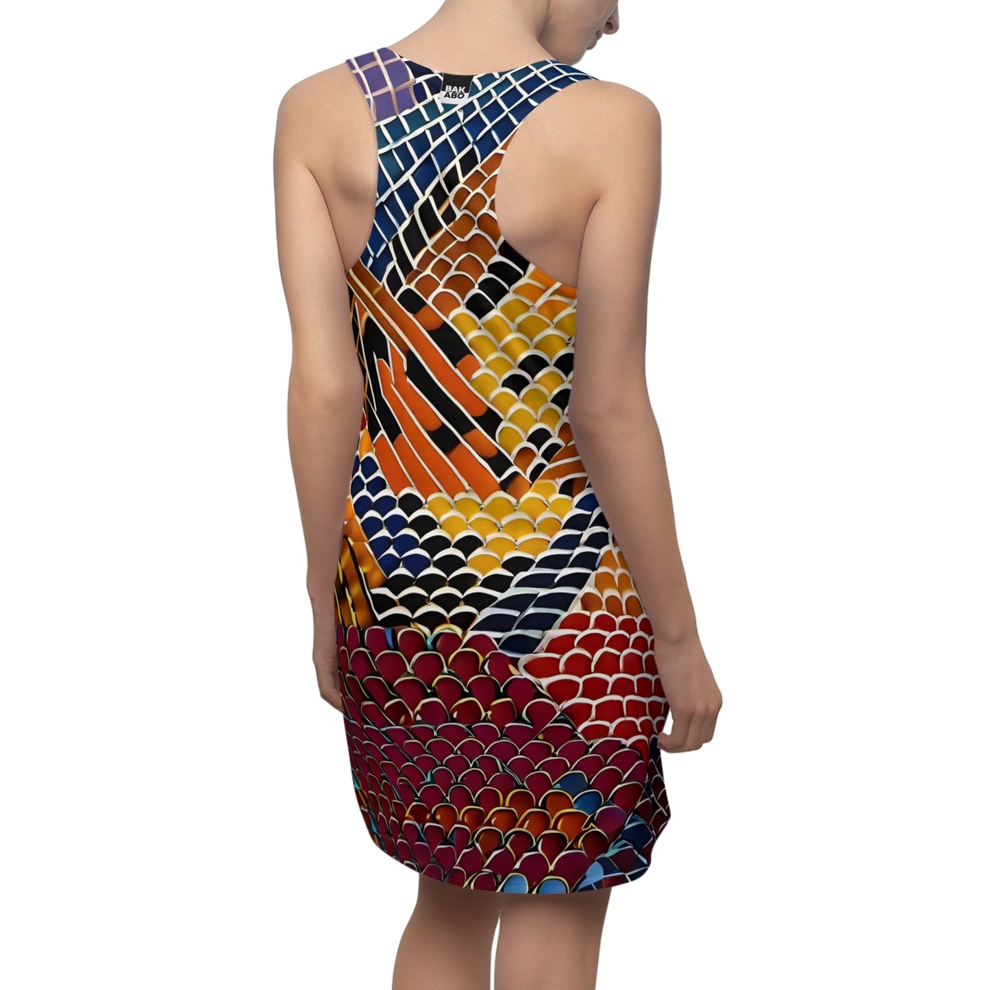 Koi Scale Racerback Dress — Vibrant Japanese Fish Print Printify bakabo.club