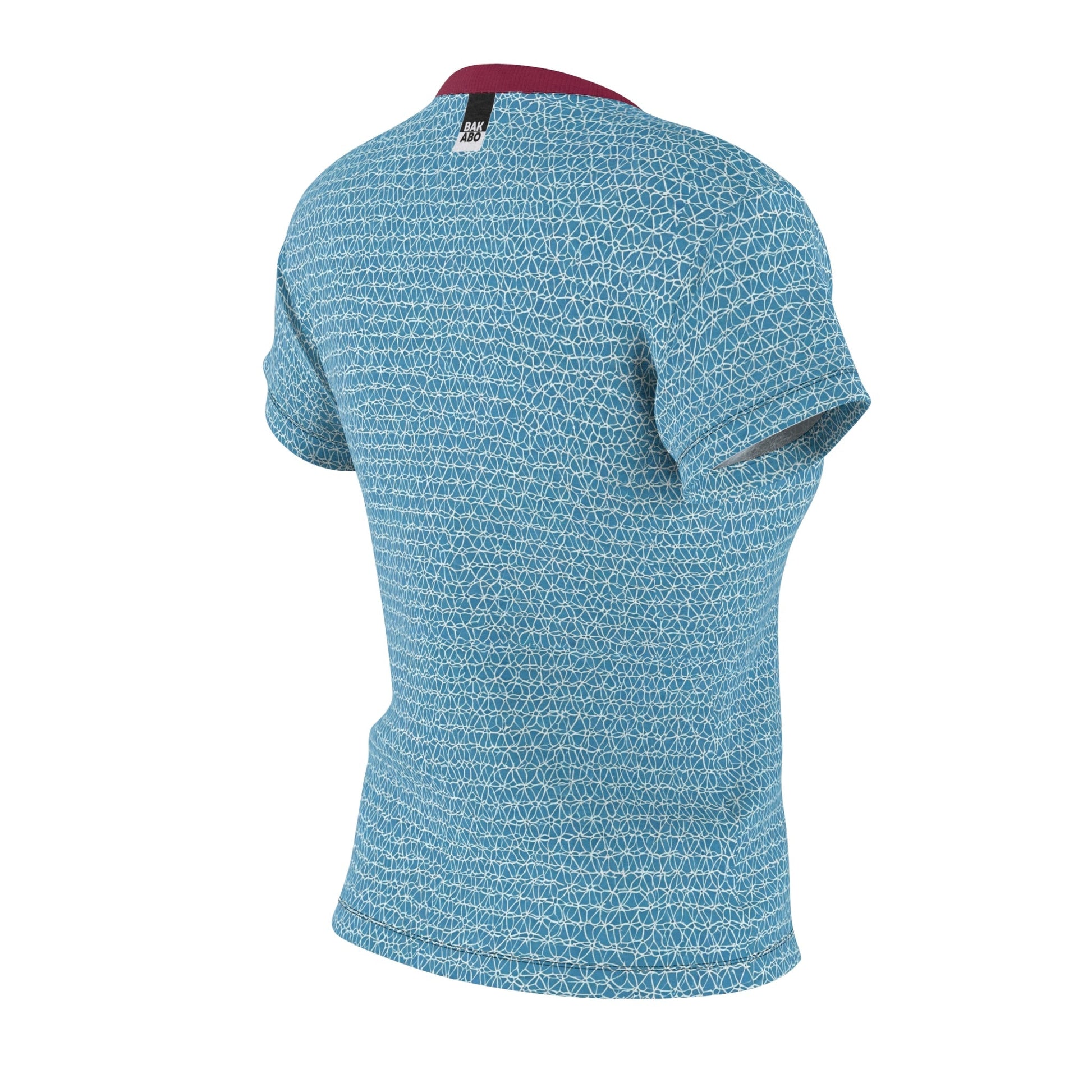 Wegrip Women's Cut & Sew Tee | Blue Geometric Mesh
